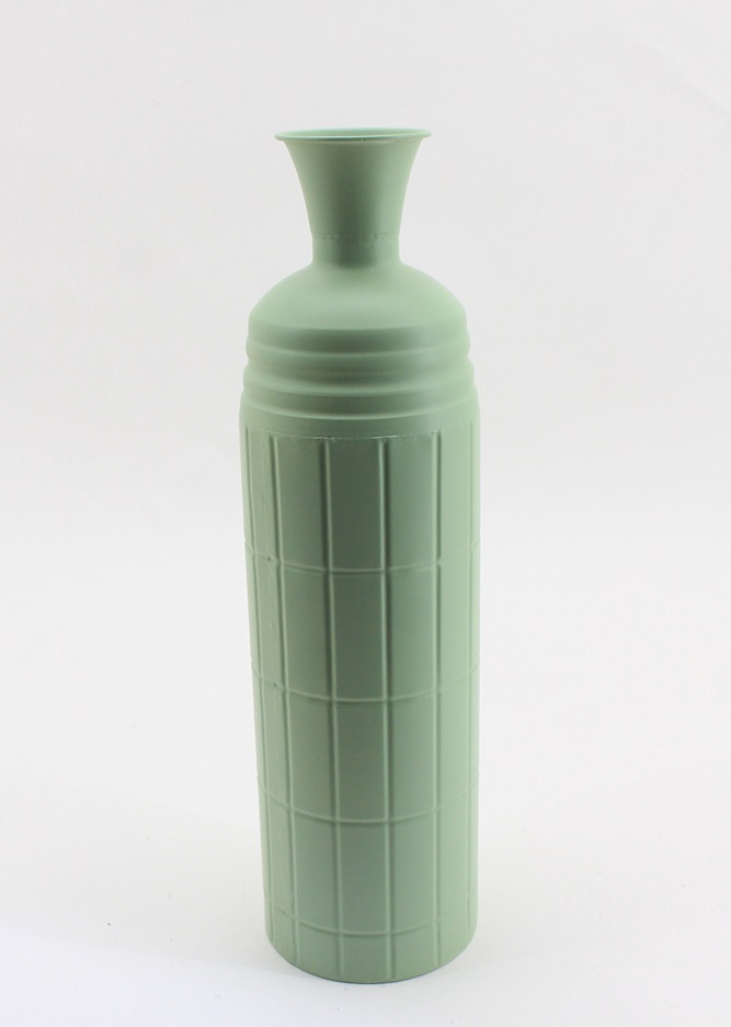 Vase Metall grün 15x15x54cm