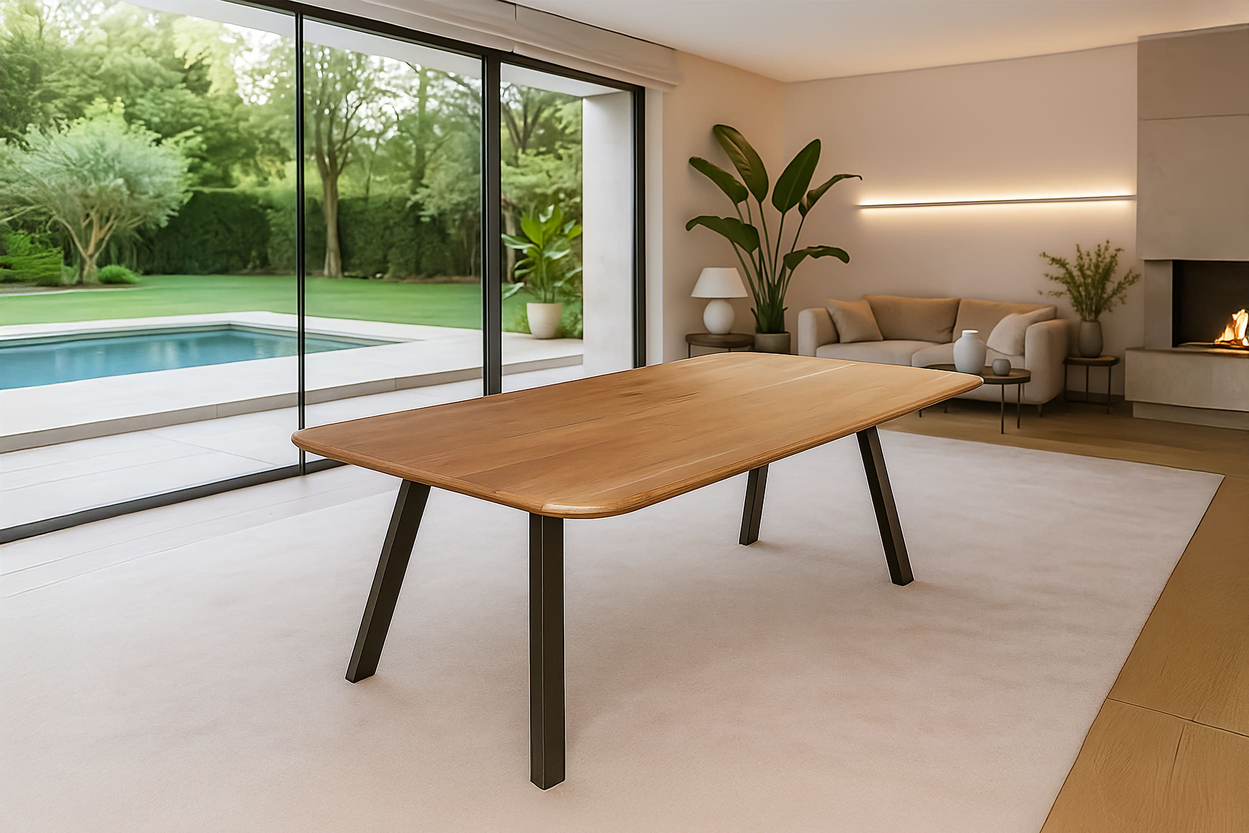 Esstisch Platte Akazie stone 215x100x76c