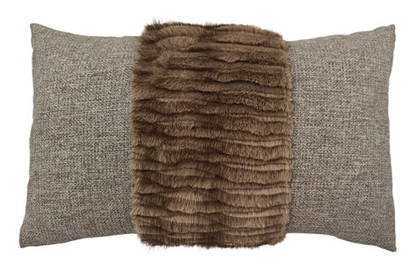 Dekokissen ummantelt grau braun 50x30