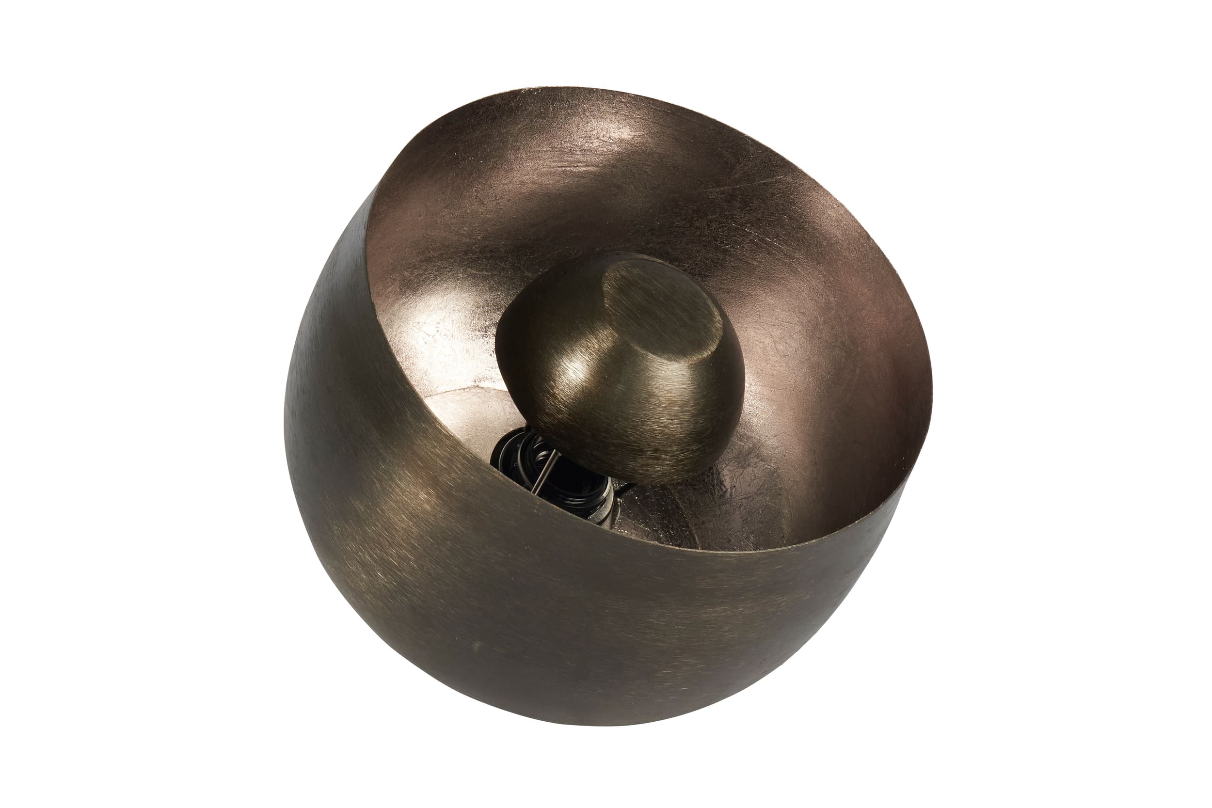 Tischlampe Kugelform schwarz metallic 28x28x24cm