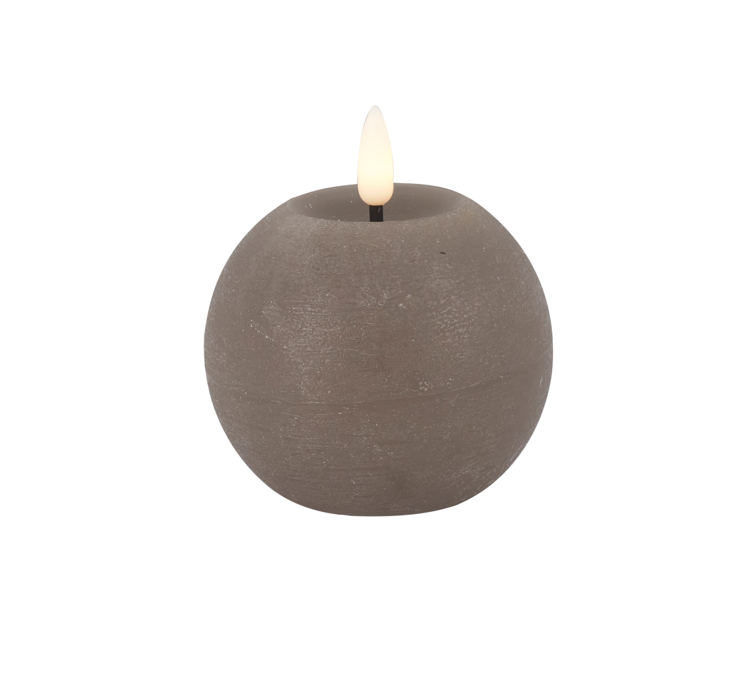 LED Kerze Kugel Rustic Design Echtwachs