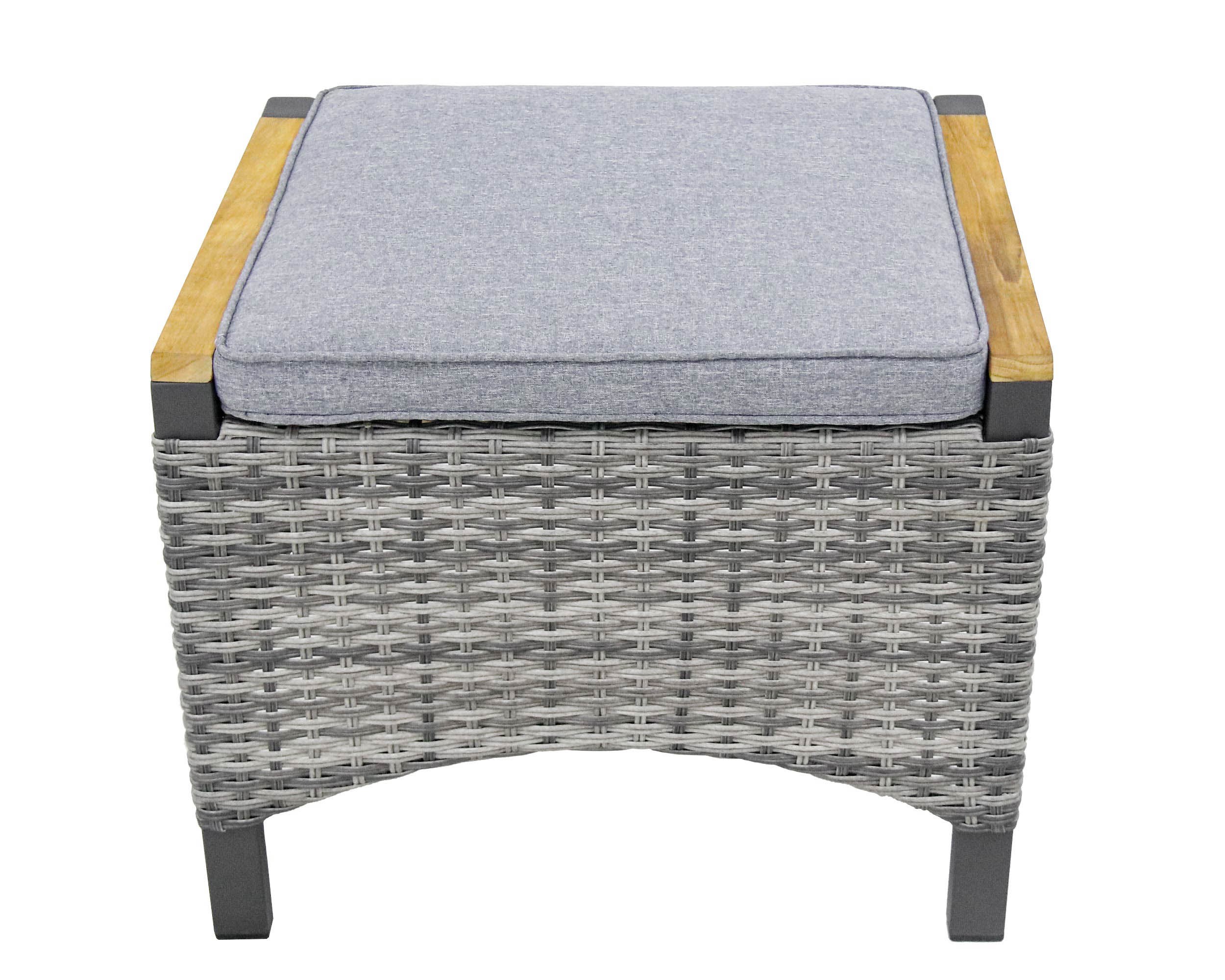 Hocker  "Keramo" Teak, natur-grau