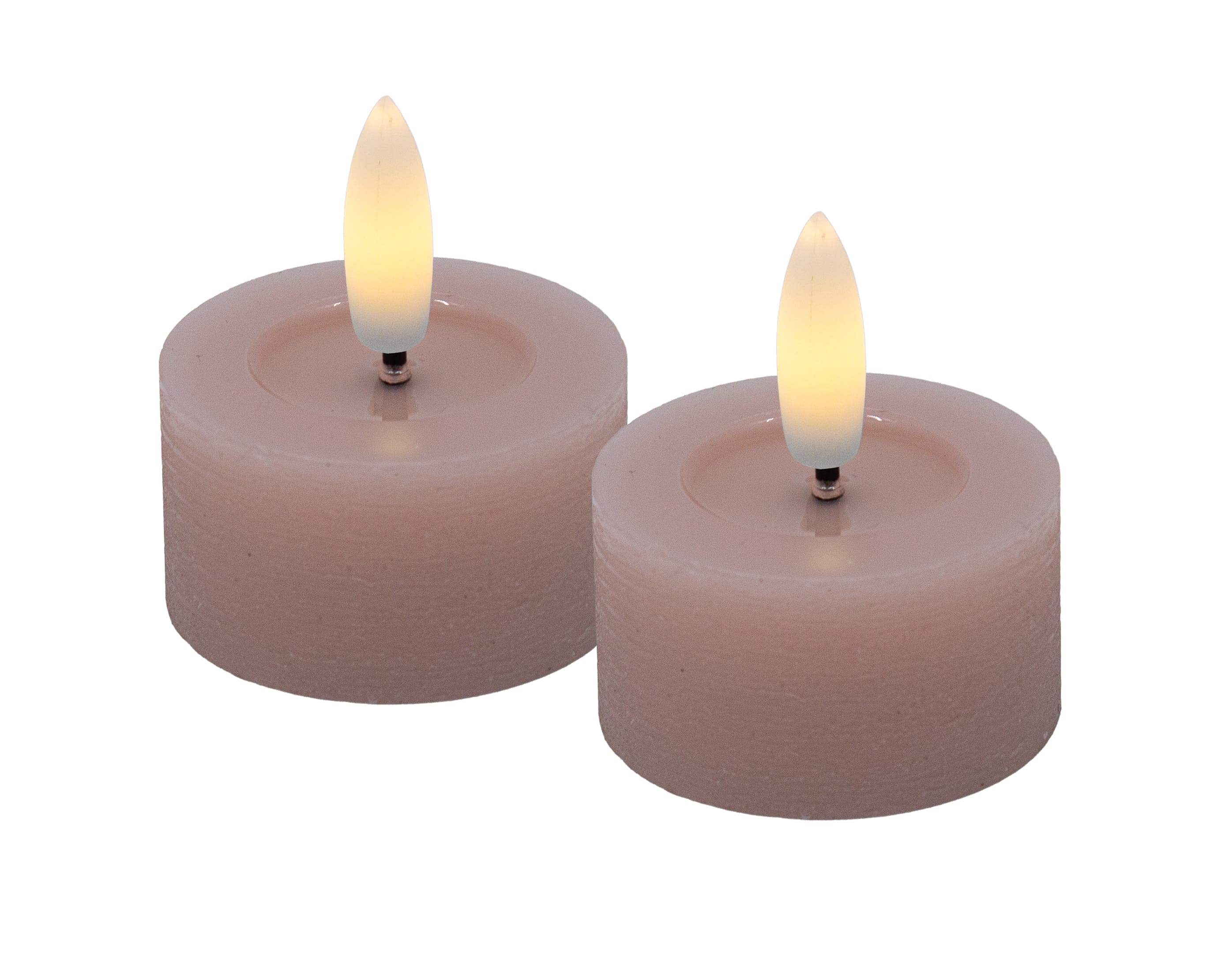 LED Teelicht Set rose rustic 4,5x2,5