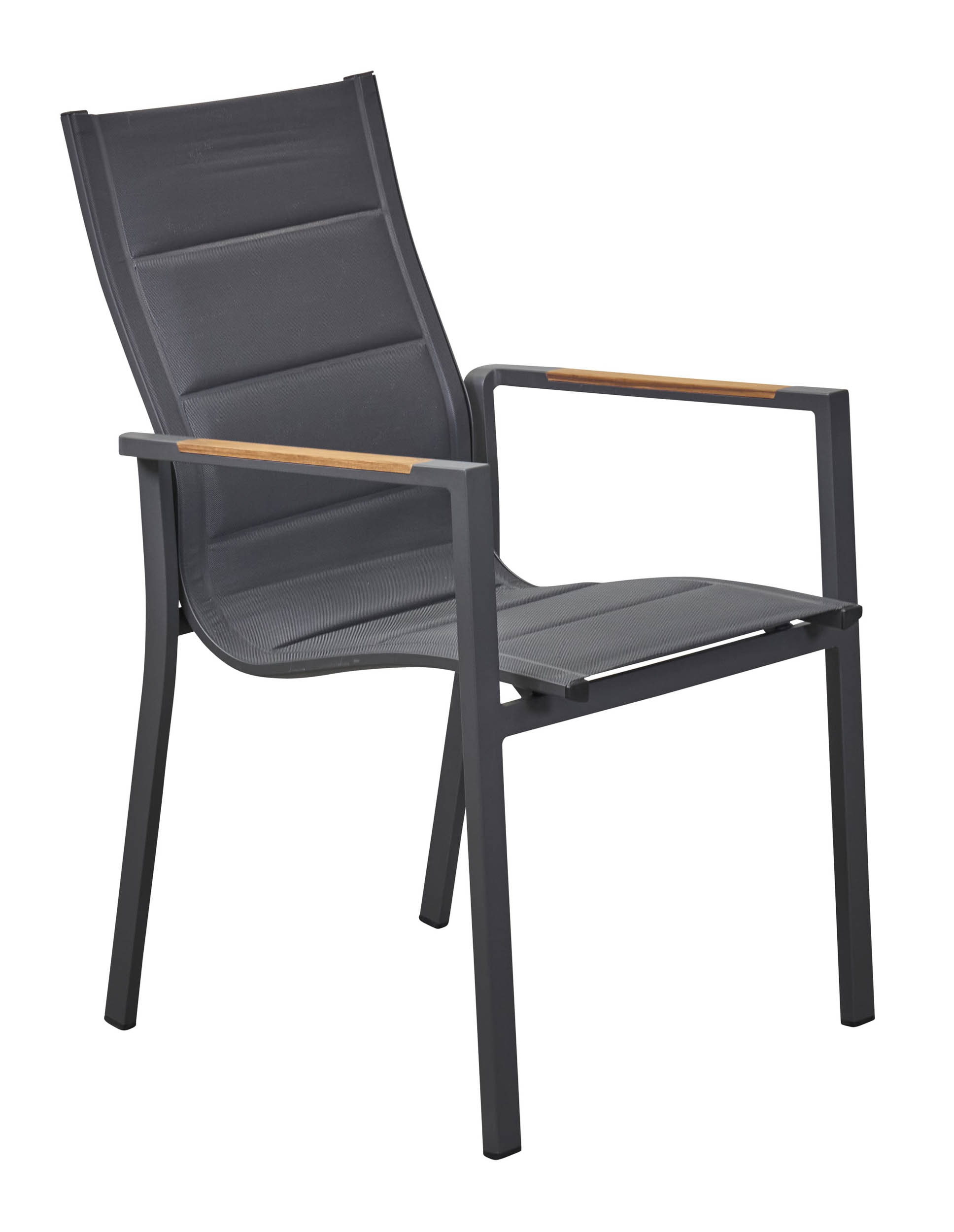 Stapelstuhl "Unicamo" Teak anthrazit pad