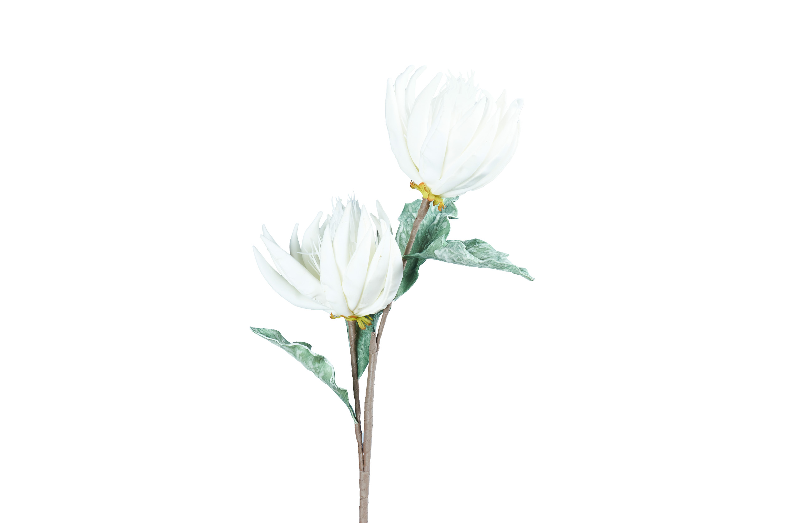 Kunstblume mit 2 Blüten weiß L= 89cm AF7156 A02