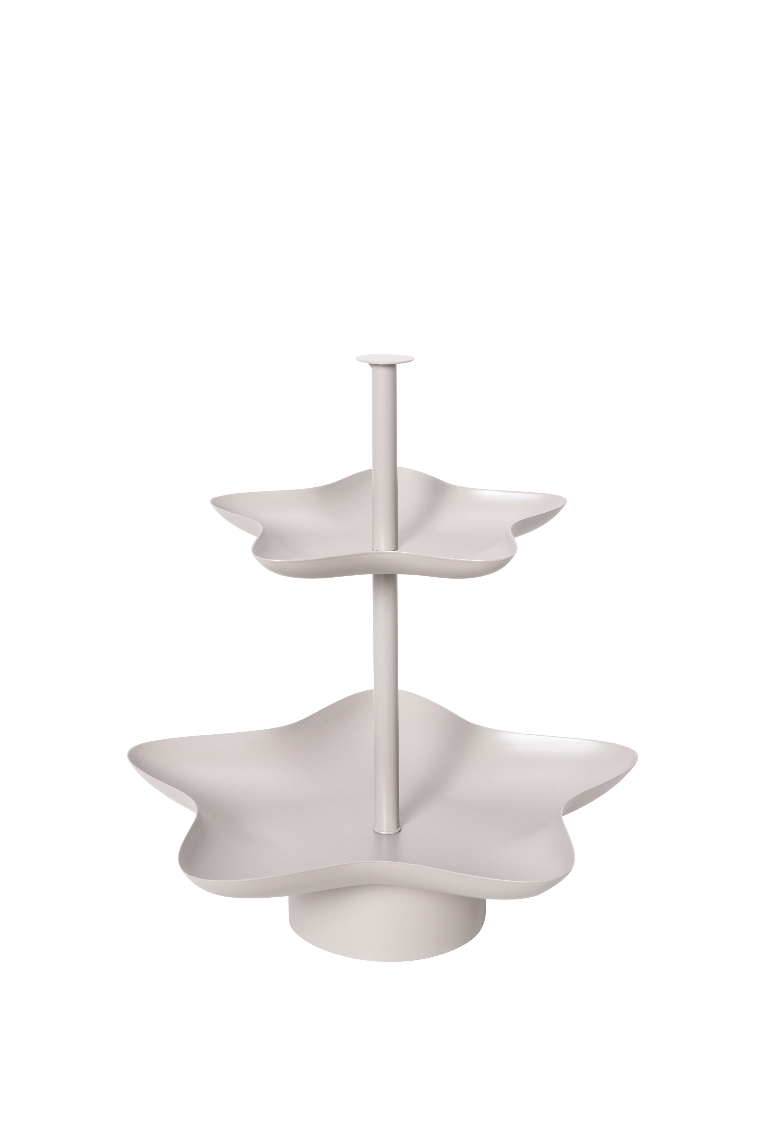 Etagere 2-stck Sternform grau 29x28x31