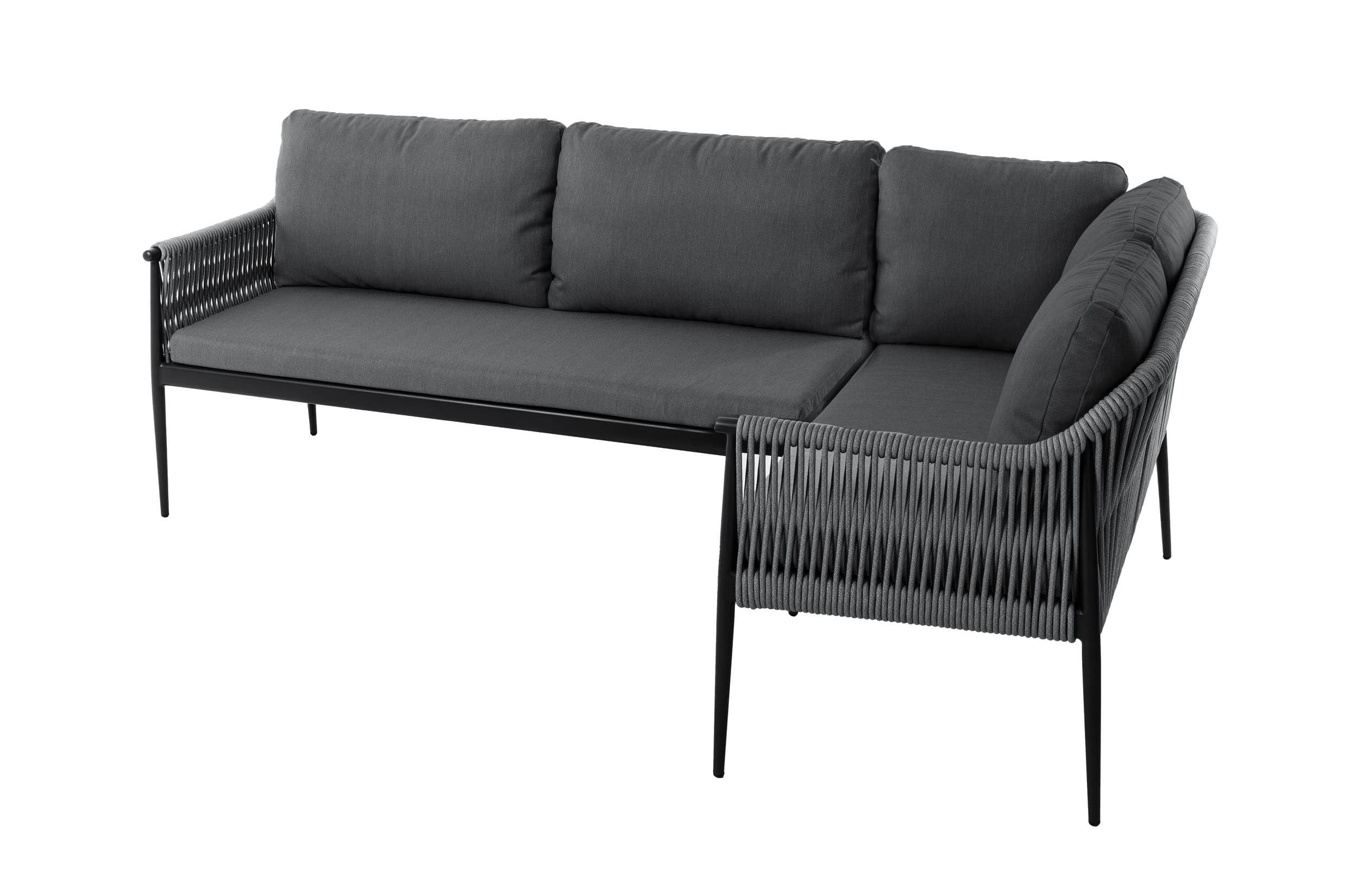 Ecklounge "Bari" Speisehöhe grau rechts