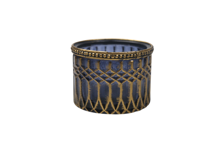 VOTIV GLAS BLAU MIT GOLD