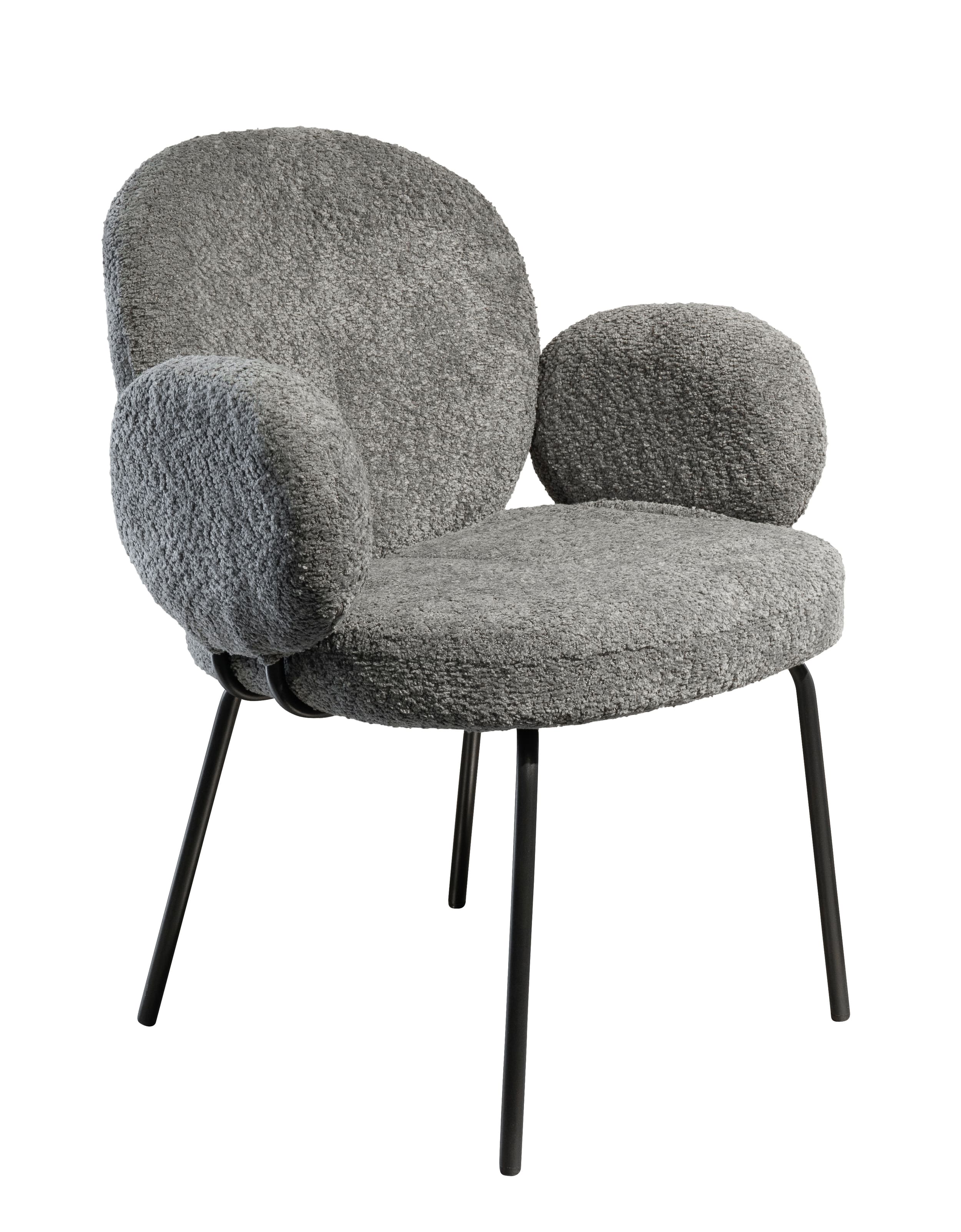 Stuhl Lille Teddybezug anthrazit Stuhl Lille Teddybezug anthrazit