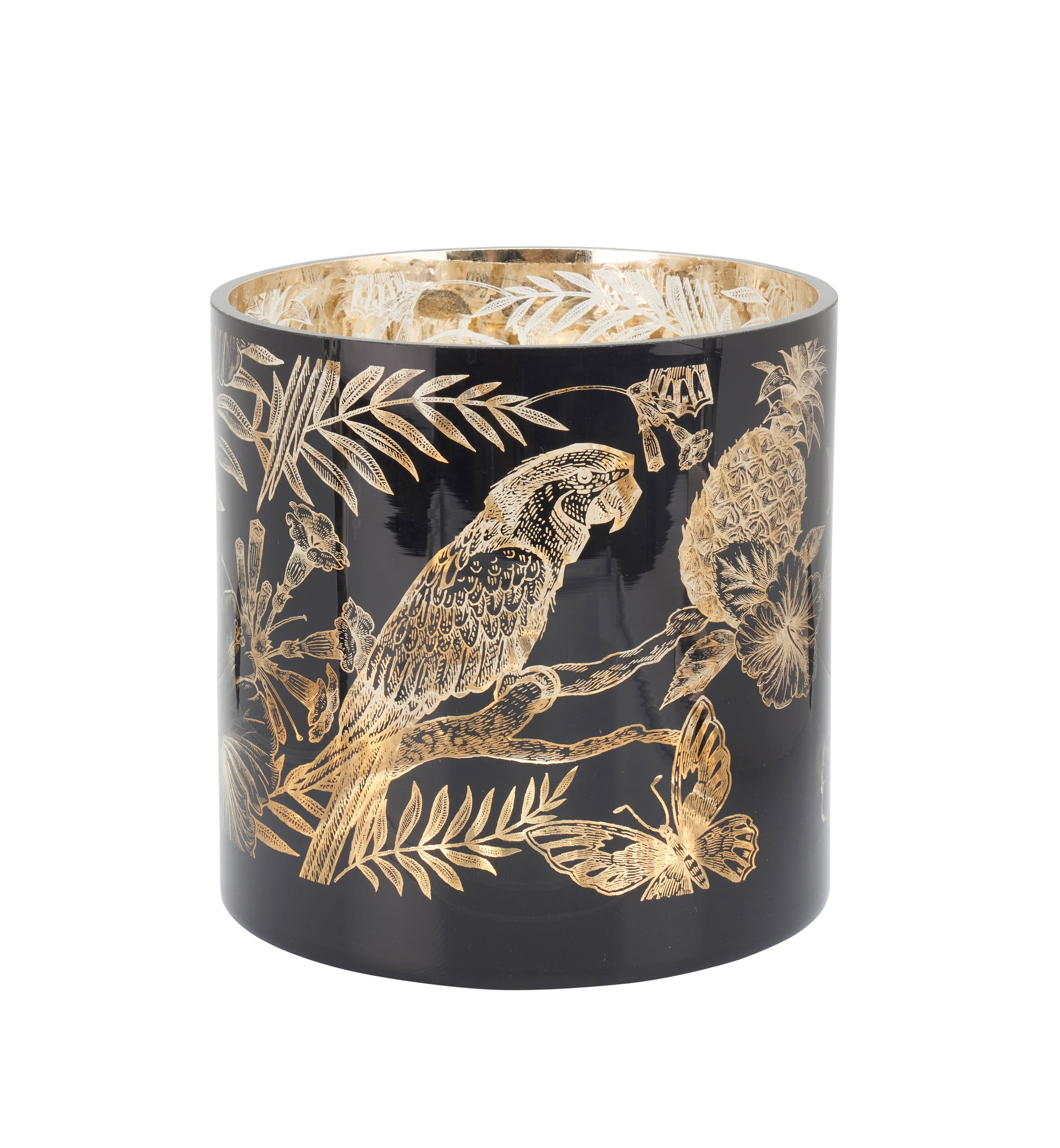 Windlicht Glas Papagei s