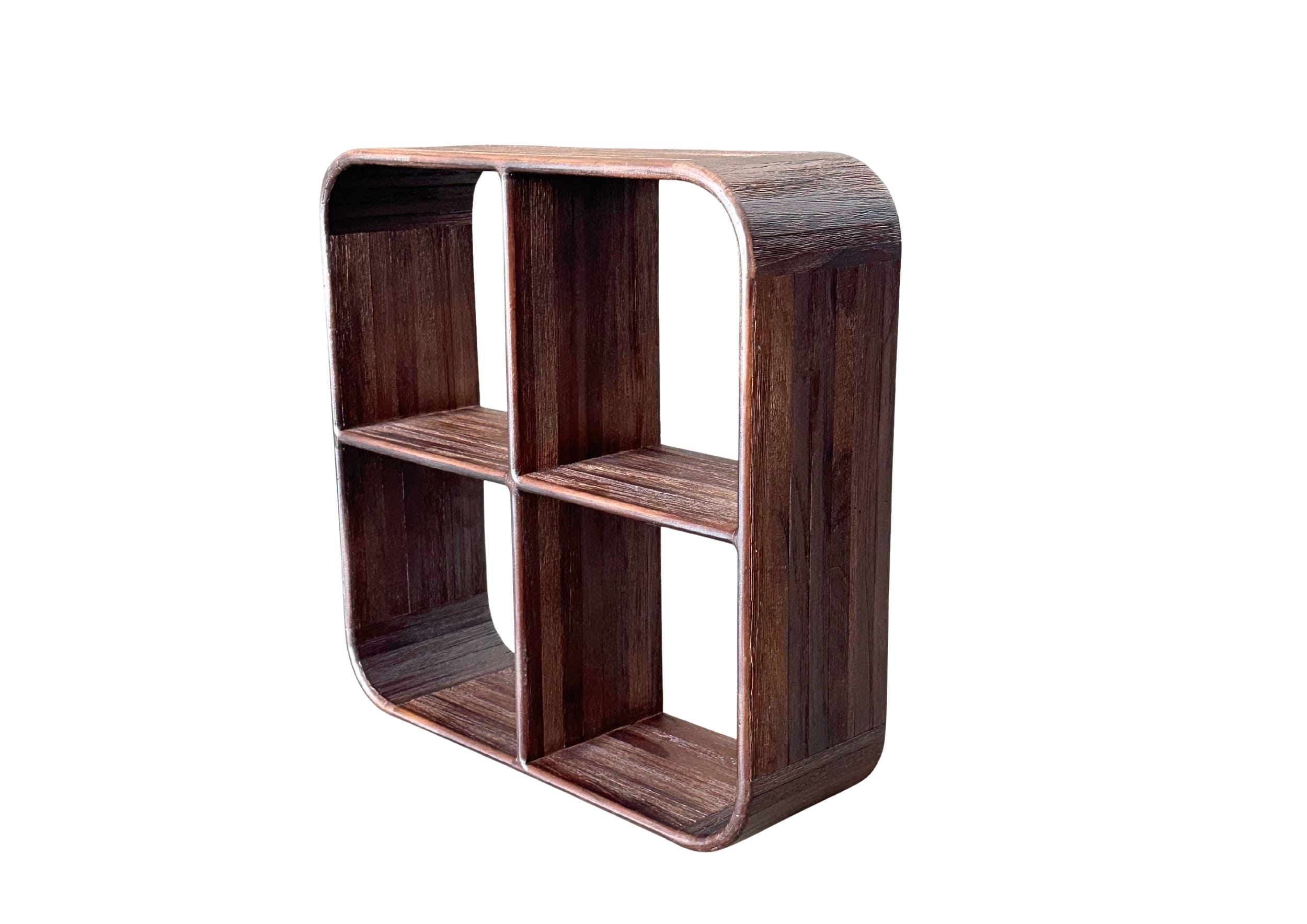 Wandregal Rondo Teak r-braun 61x19x61cm