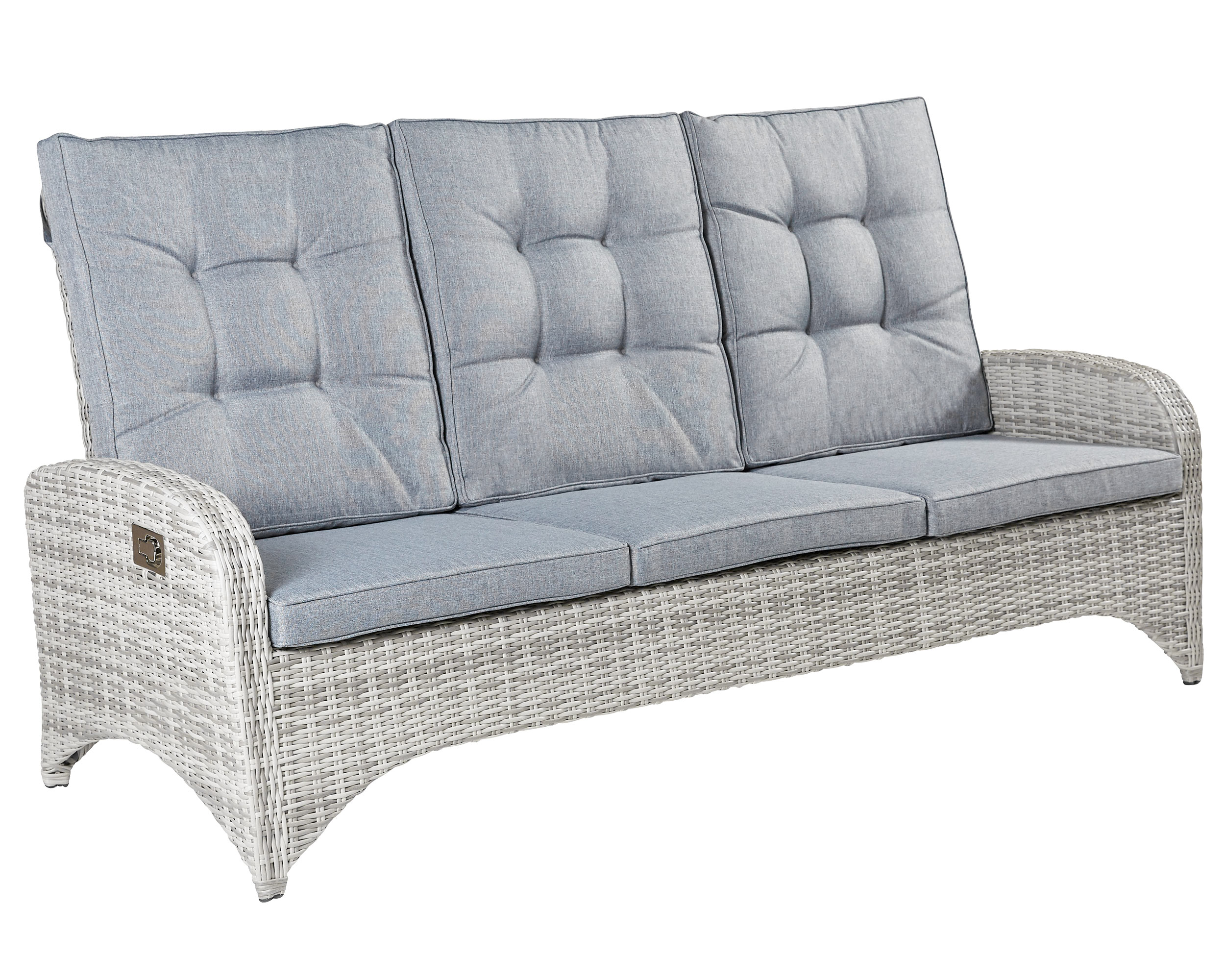 Living Sofa "Nizza" white grey, 3-Sitzer, inkl. SK