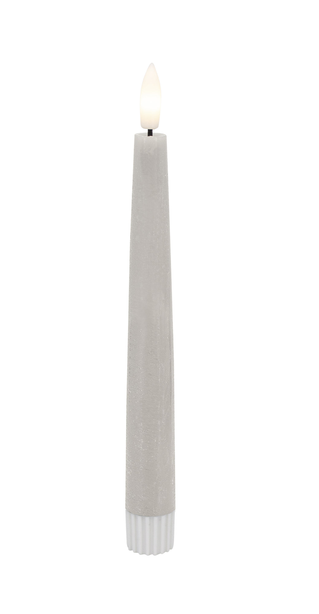 2 LED Stabkerzen SHINE – 25 Cm Hoch, Echtwachs Gedreht, Timer 6h An/18h Aus, 3D Flamme