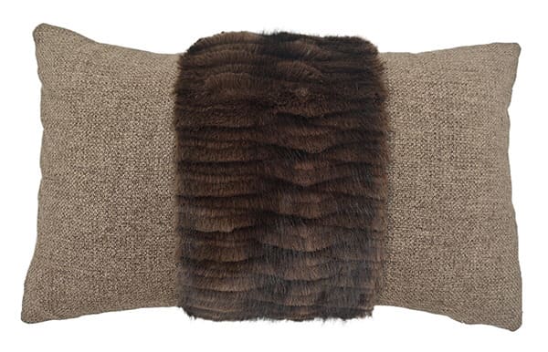 Dekokissen ummantelt beige braun 50x30