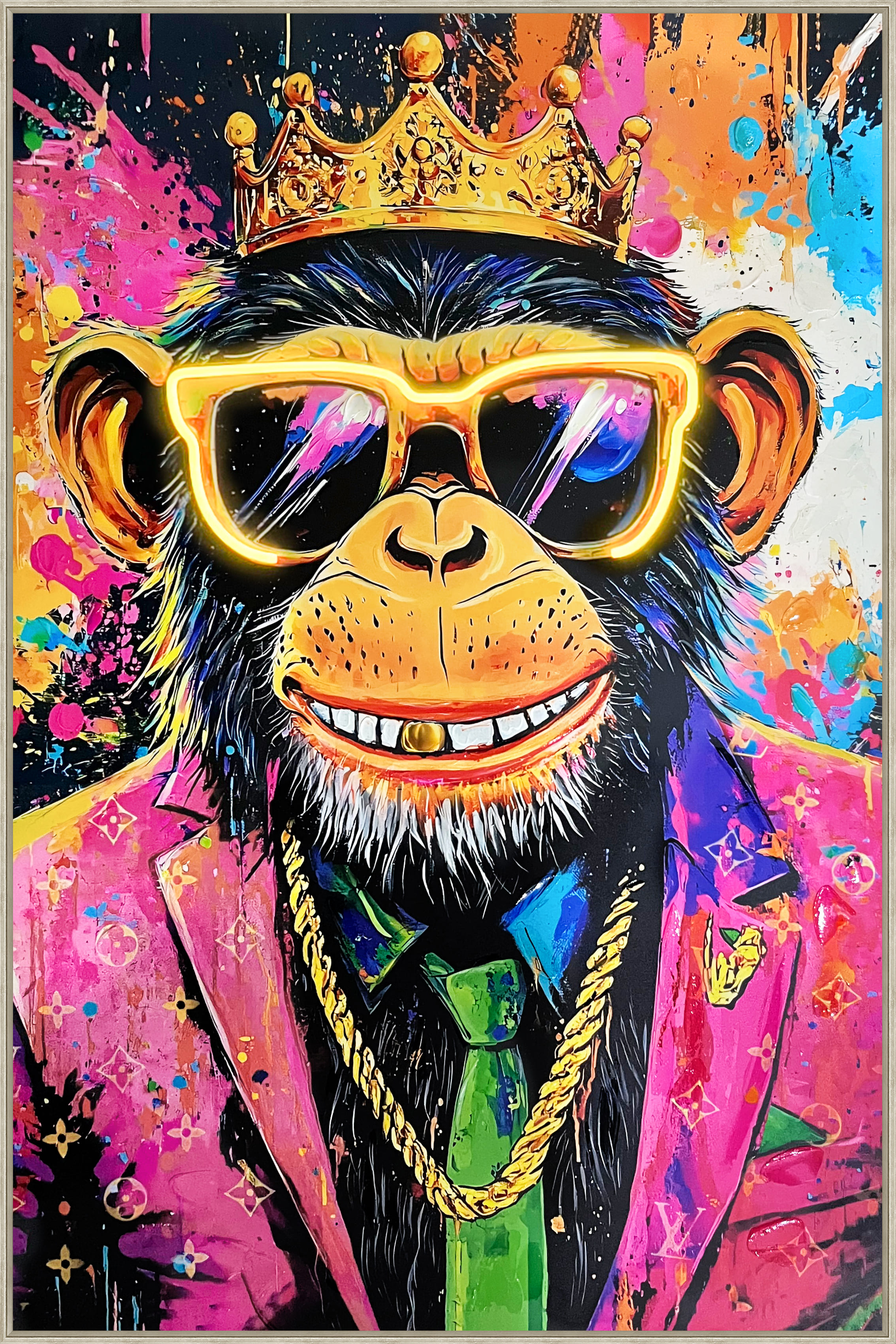 Wandbild LED Party King 80x120cm