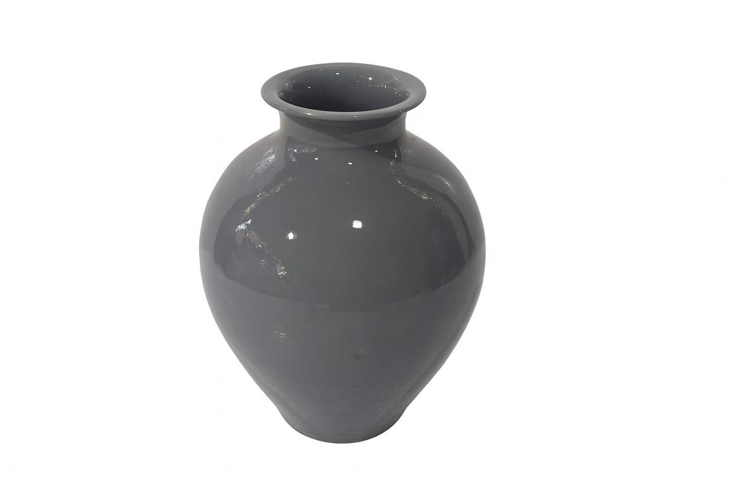 Vase Eisen grau 28x28x34