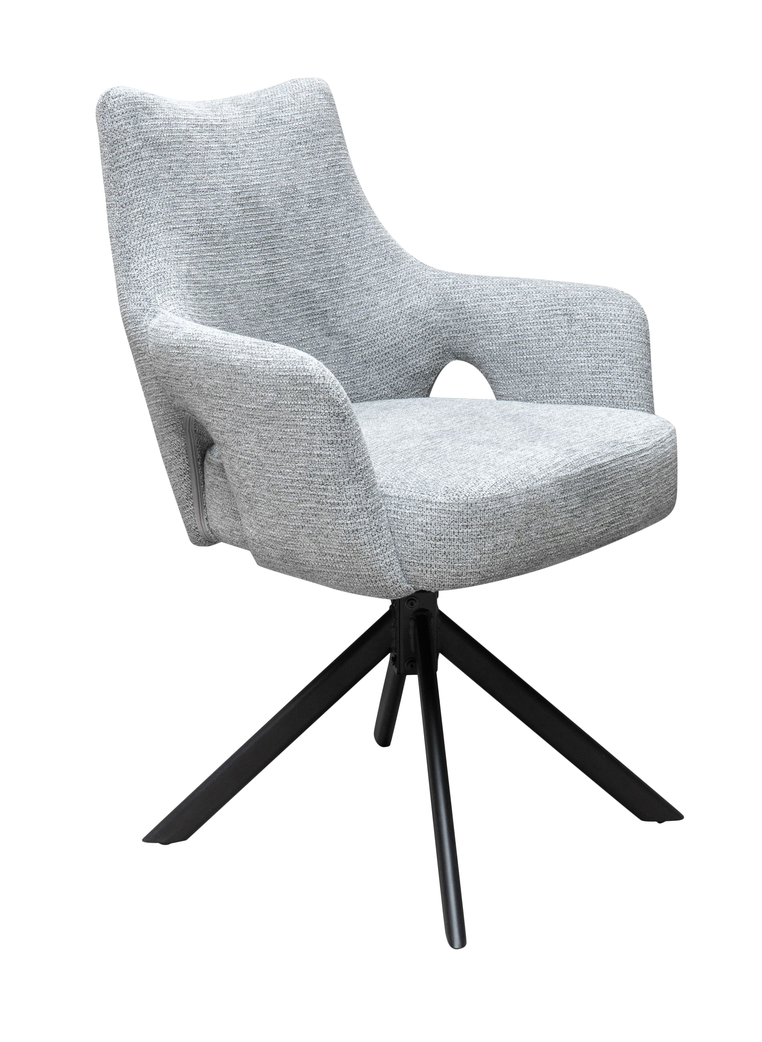 Drehstuhl Livrono Webstoff grau 62x60x85cm Drehstuhl Livrono Webstoff grau 62x60x85cm