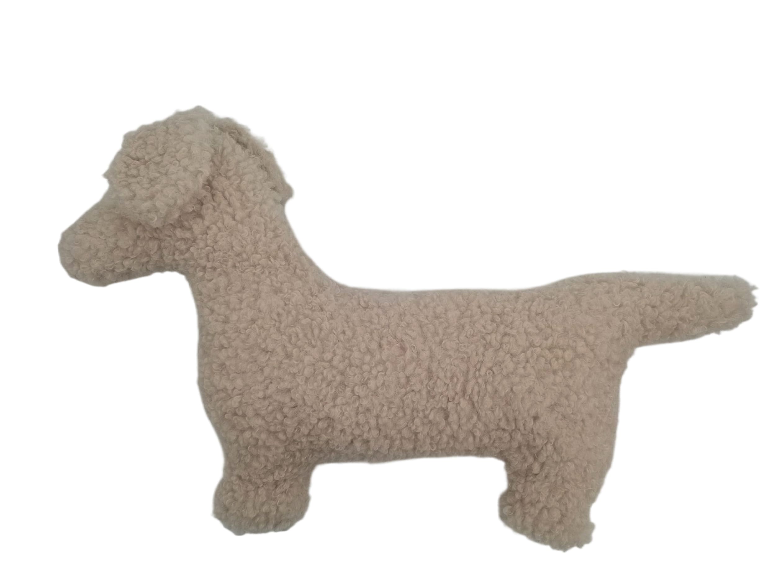 Kissen Polyester, Hund creme, 40x75cm