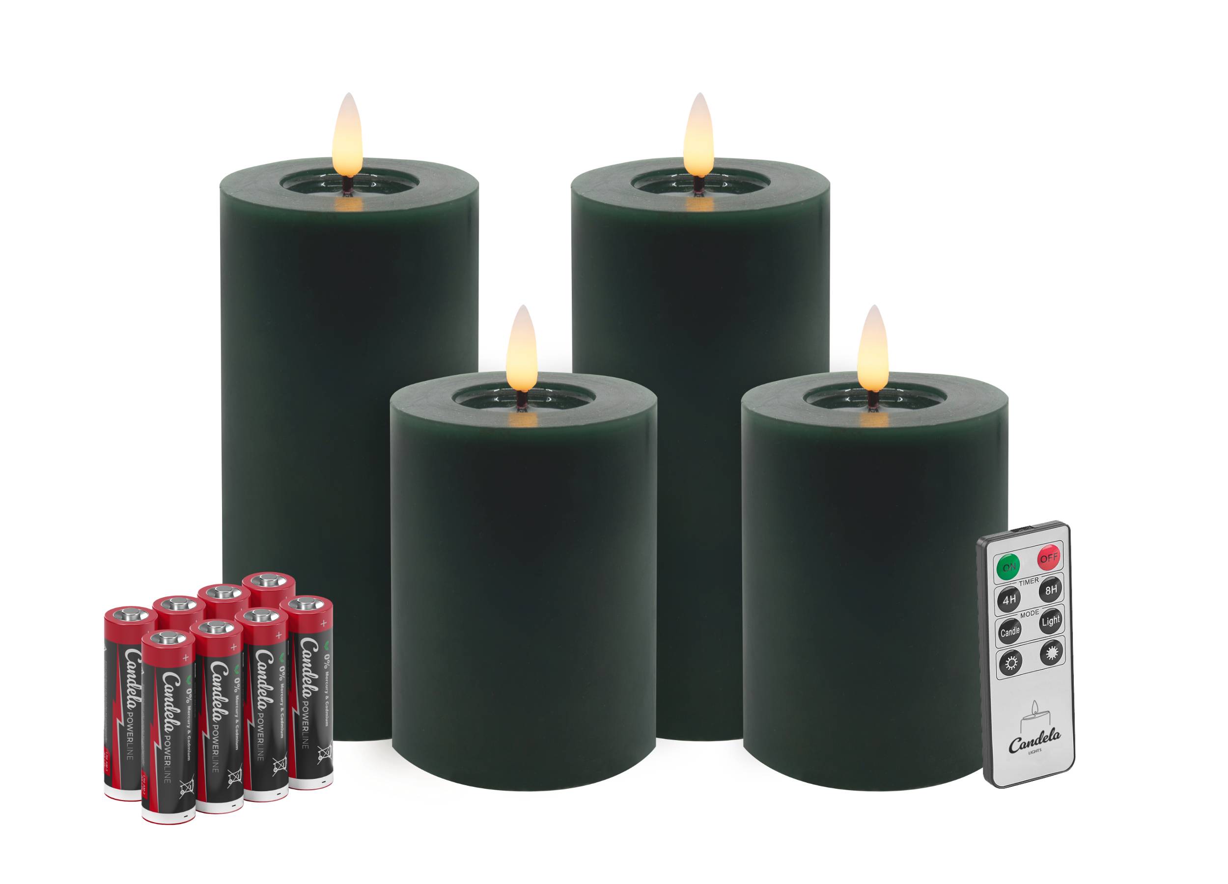 LED 4er Set W green 2x je 7,5x10/15