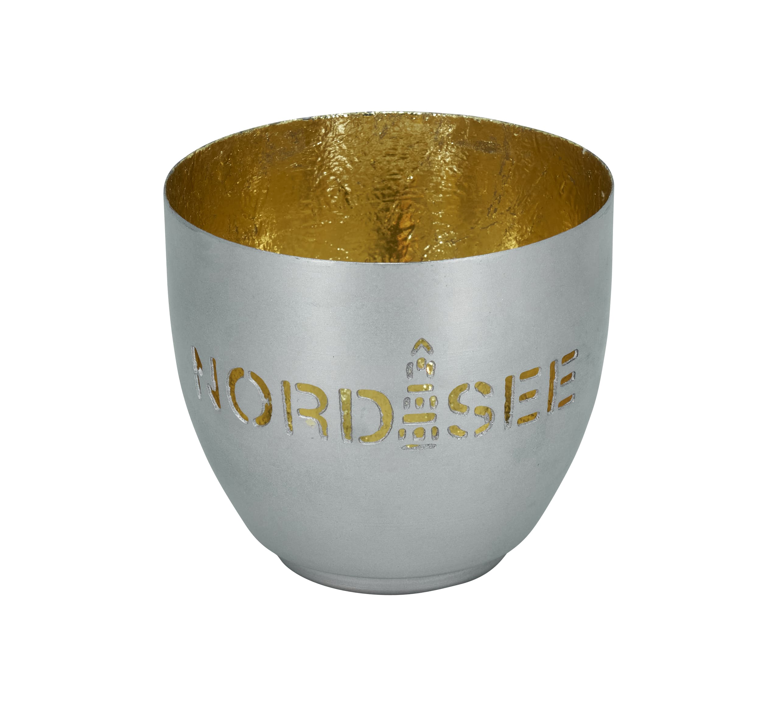 Votiv Bali Nordsee painted champagne gold metallic D=10cm H=9cm