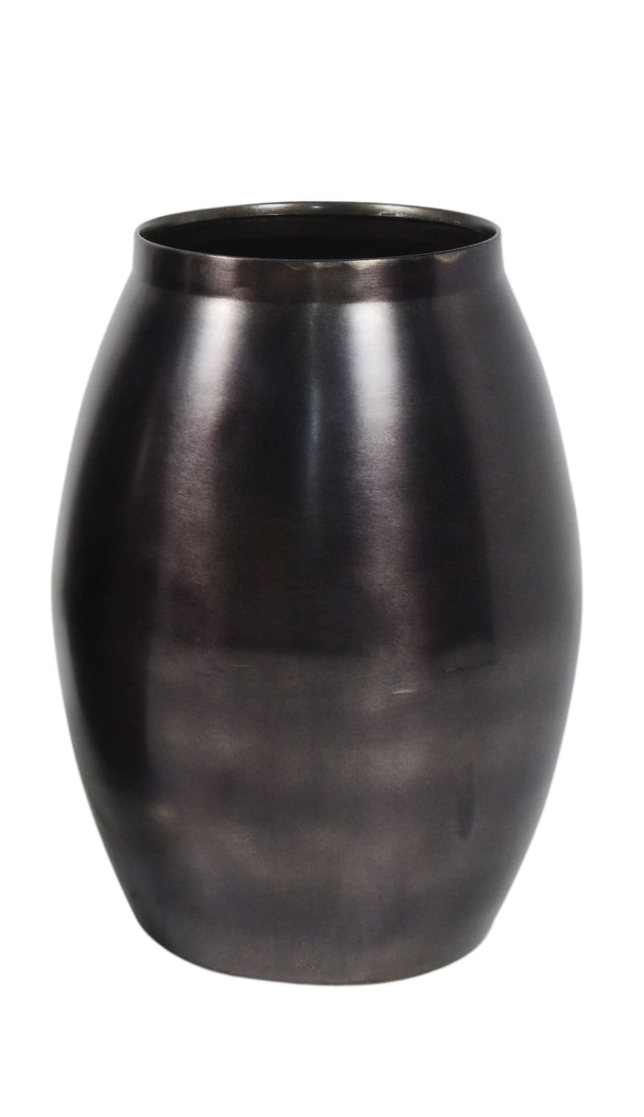 Vase Eisen silber matt 30x30x41cm