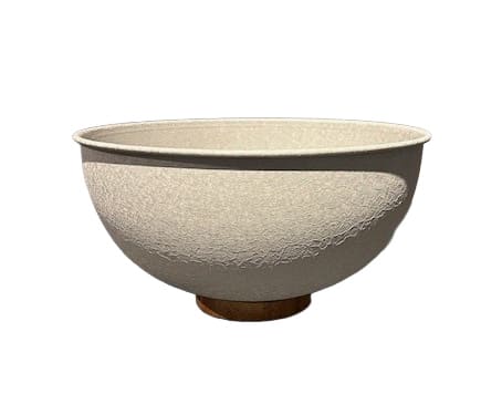 Schale Eisen sand Holz 30x30x17cm