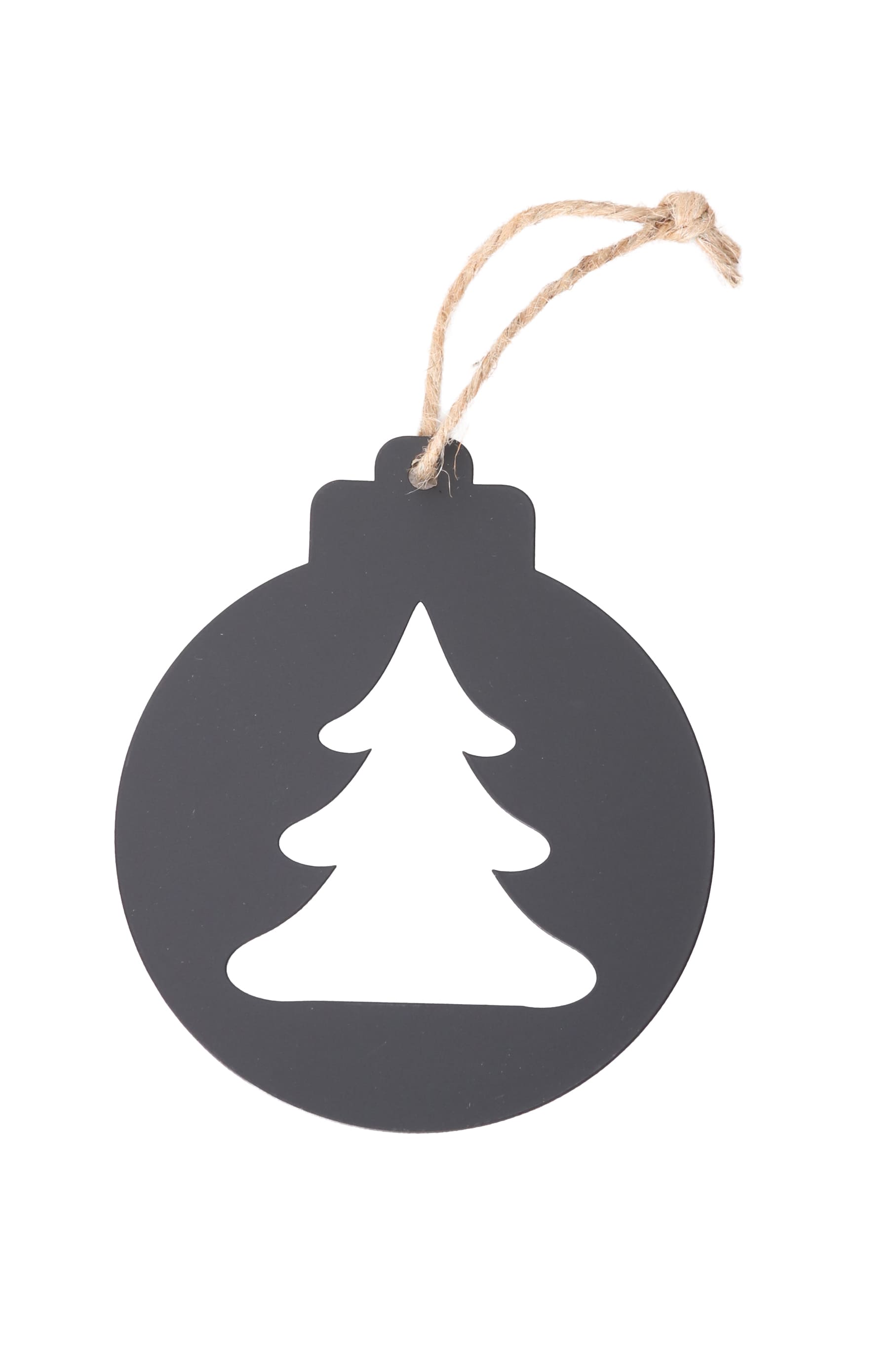 Anhänger Kugel Tanne schwarz 12,5x1x15