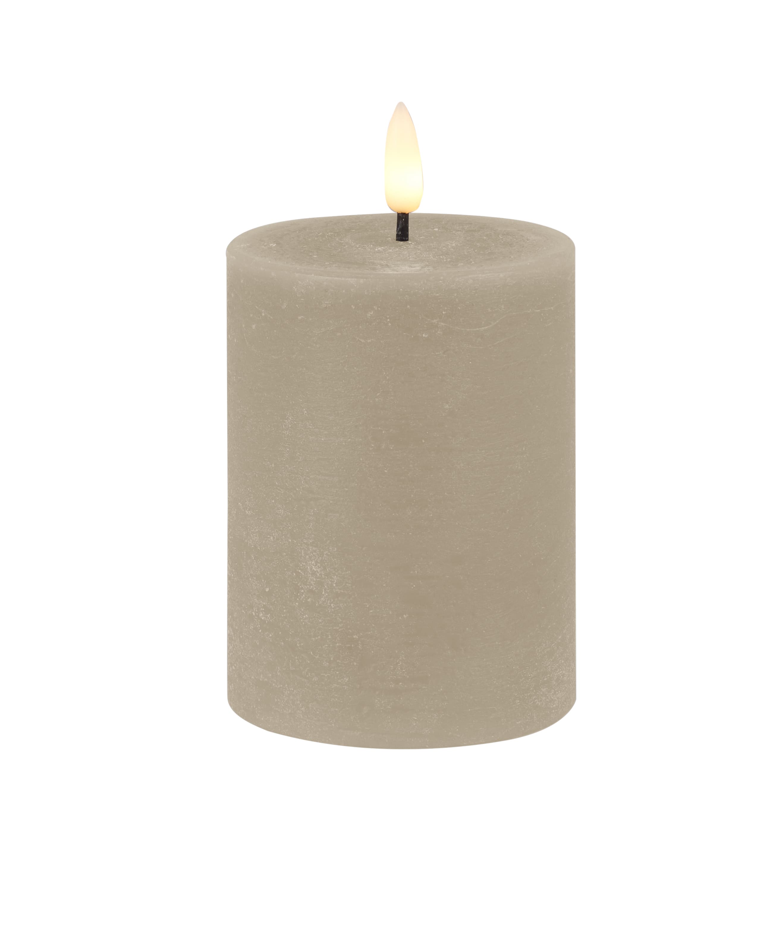 LED Stumpenkerze Rustic Desgin Echtwachs