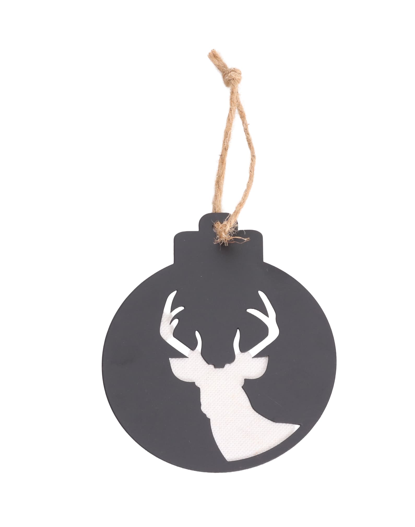 Anhänger Kugel Hirsch schwarz 12,5x1x15