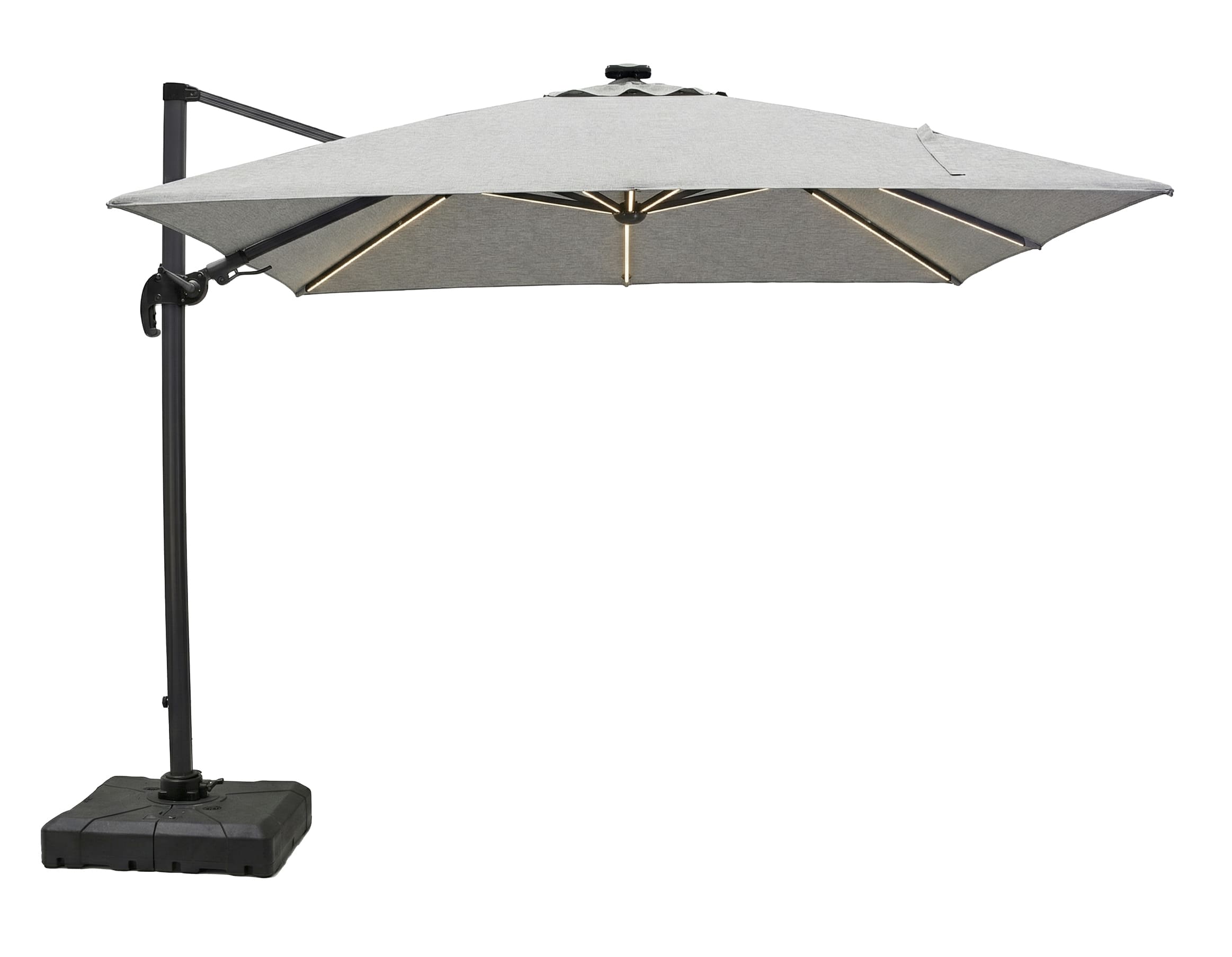 Ampelschirm "", 300cm, hellgrau solar