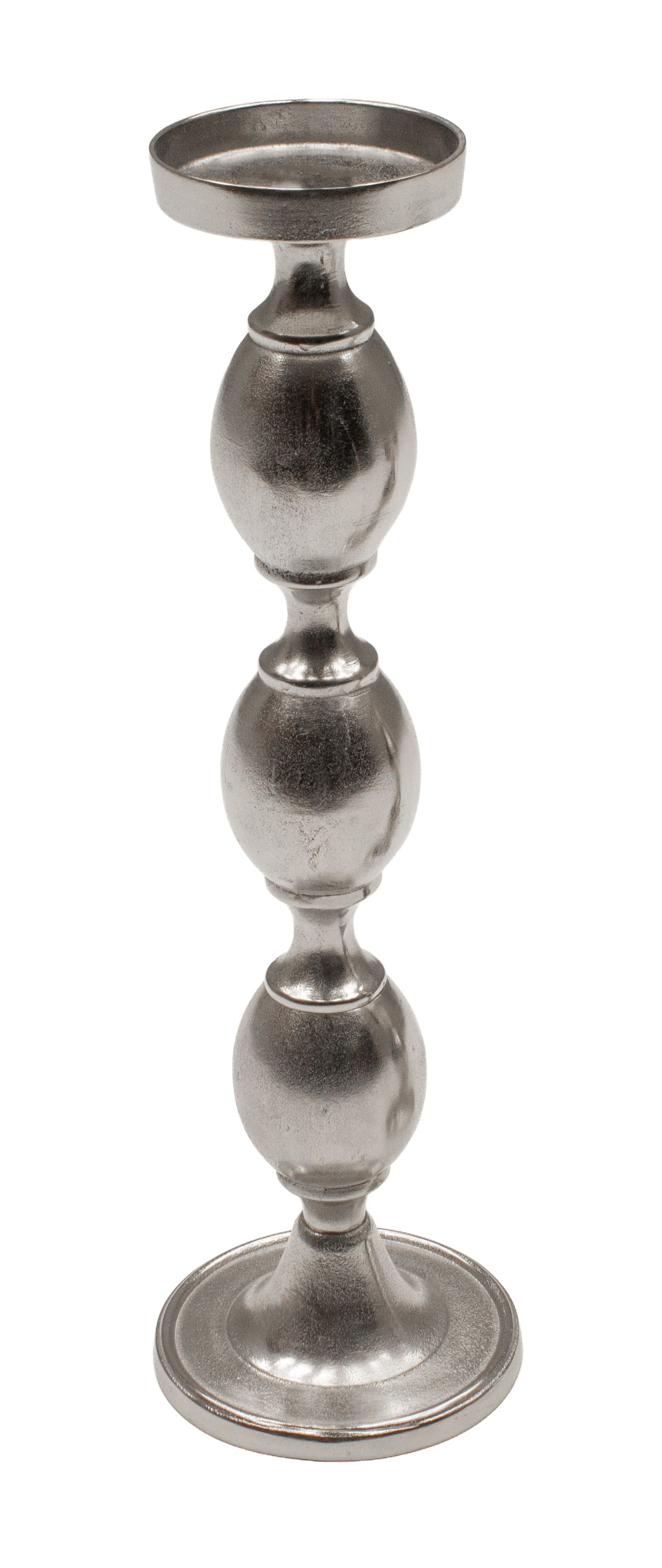 Kerzenständer Tropfendesgin Alu Nickel 19x19x66cm