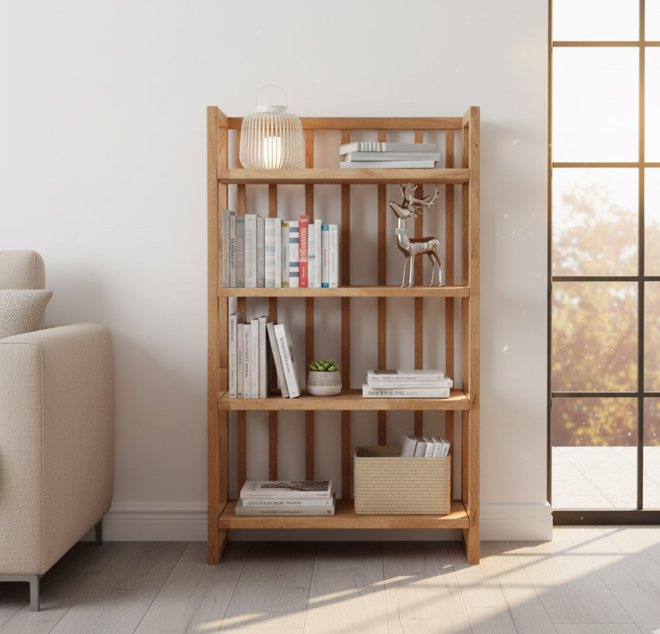 Faltregal Akazie braun 150x35x90cm