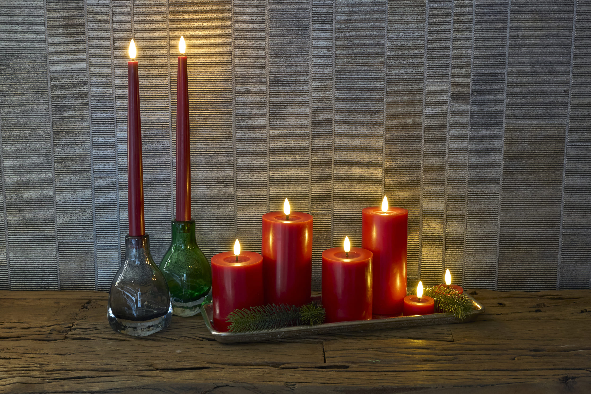 LED 4er Set W red ohne Teller