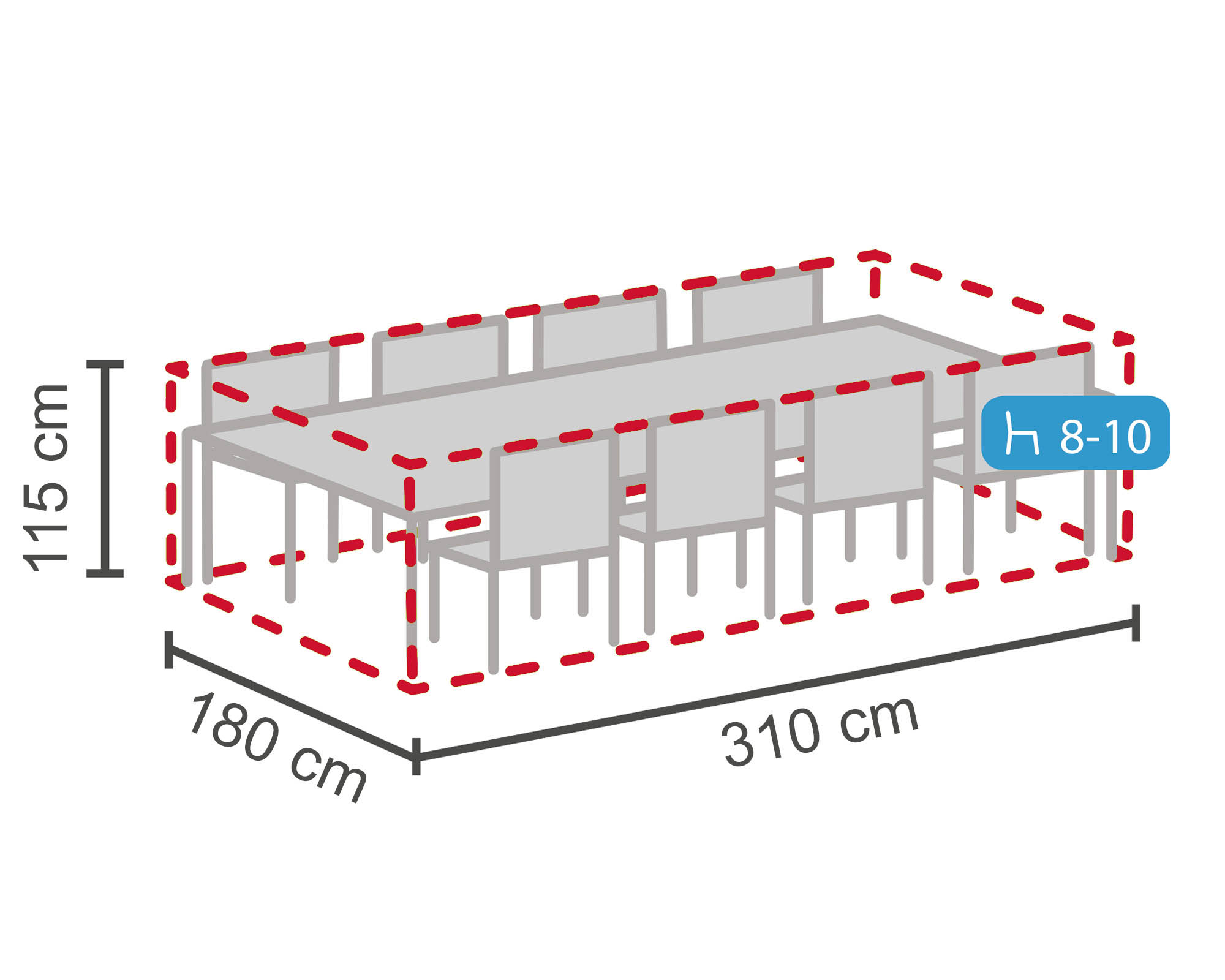 Schutzhülle Esstischgruppe XL