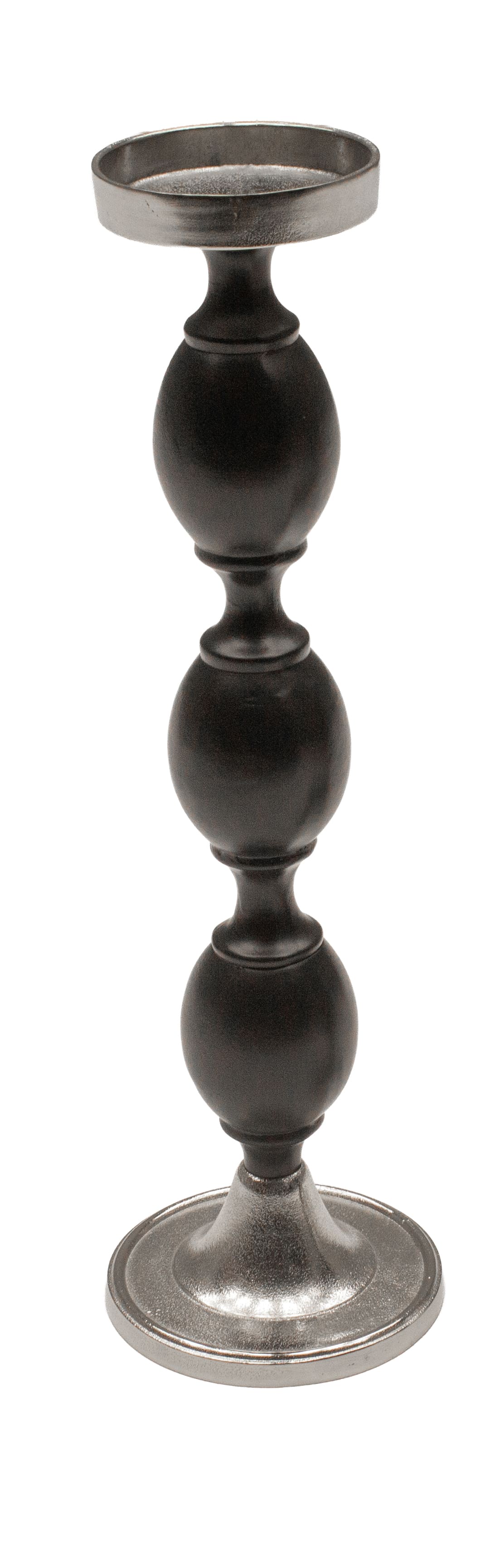 Kerzenständer Tropfendesgin Alu schwarz 19x19x66cm