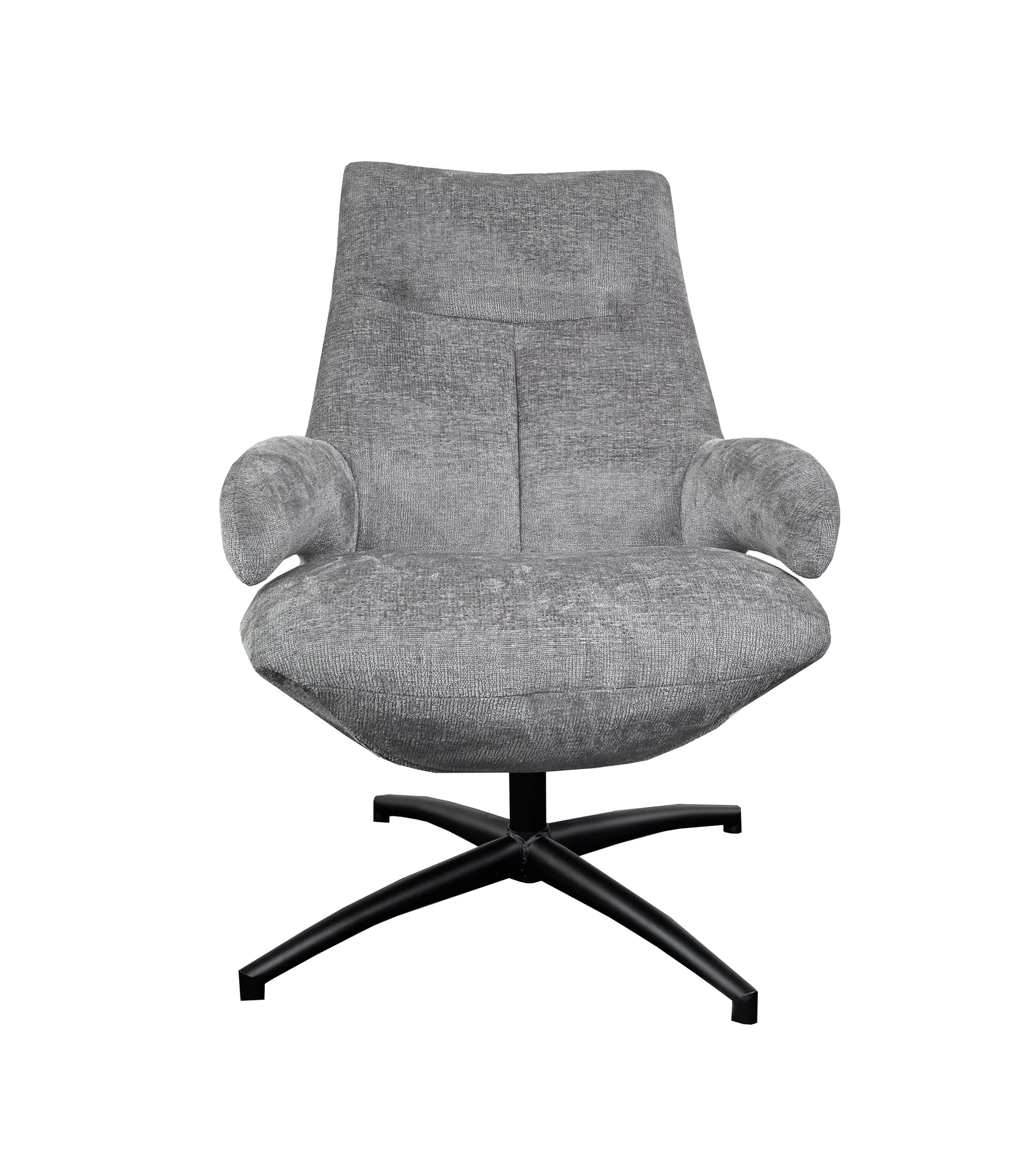 Sessel Wyatt Bezug Webstoff hellgrau