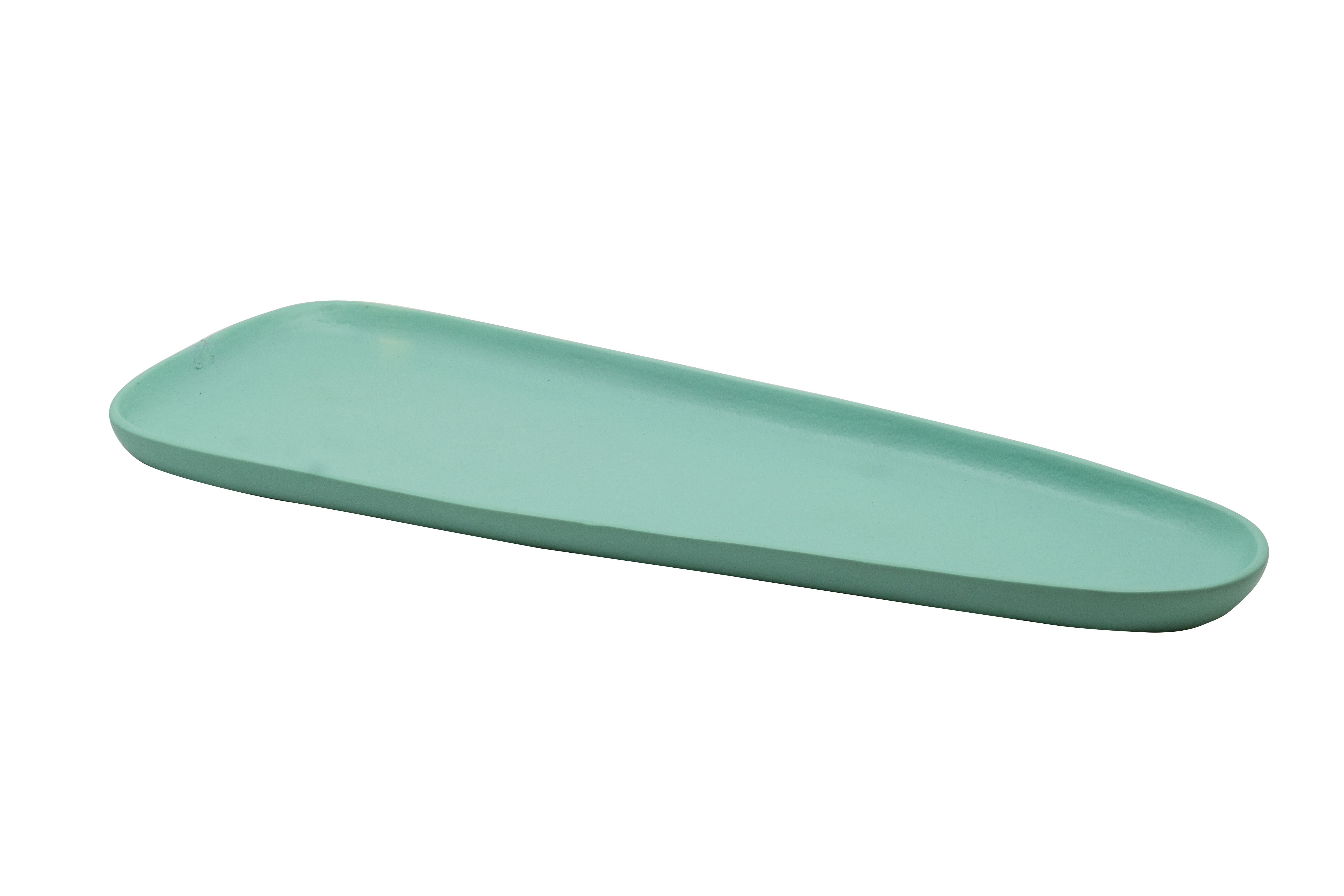 Tablett Alu petrol 18x50cm