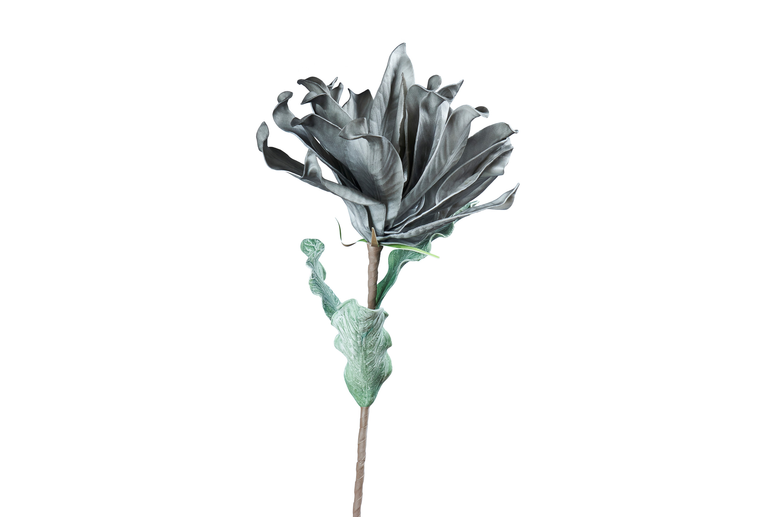 Kunstblume Blüte grau L=100cm AF7192 A02