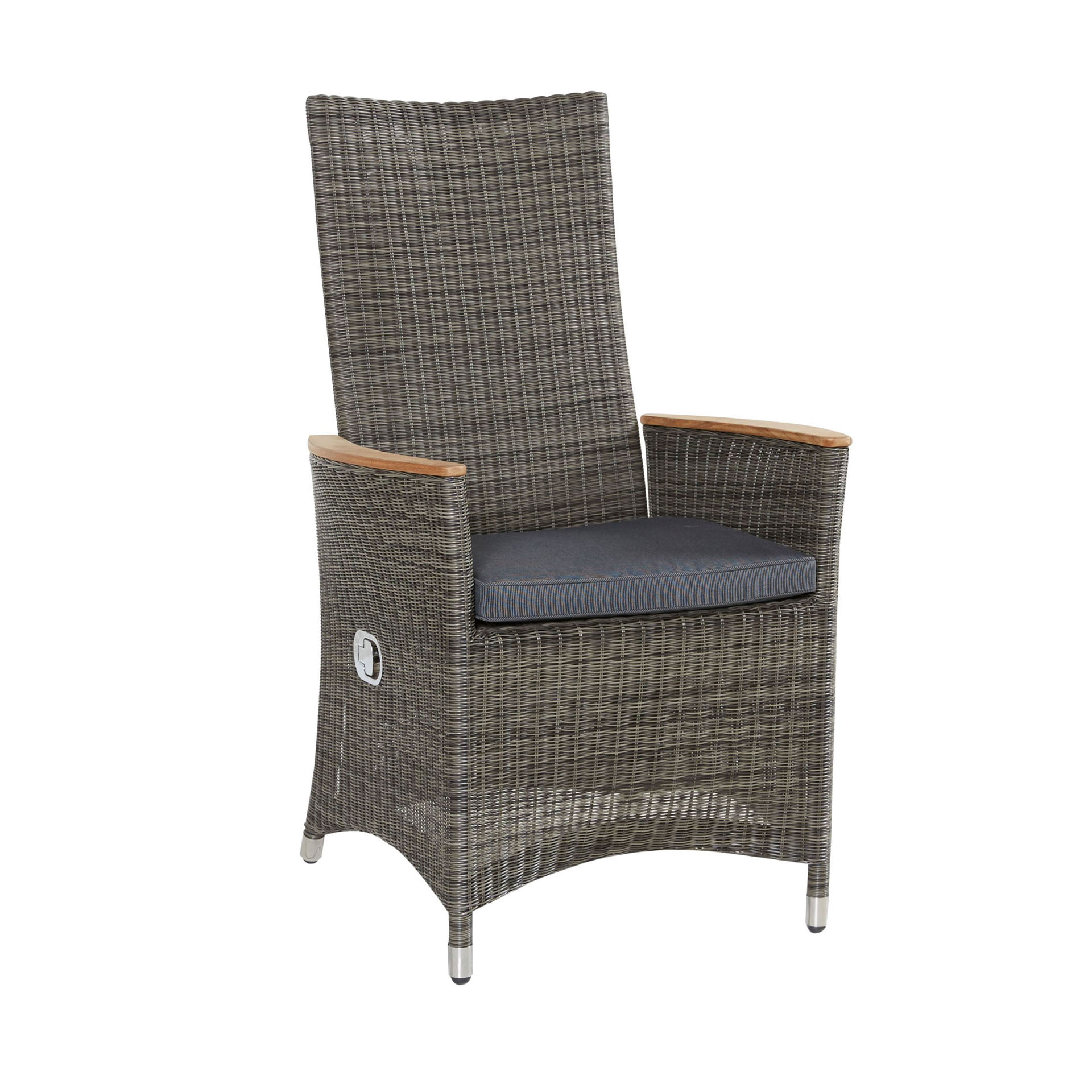 Chelsea Pos.stuhl m/Teakarml.,grey/black neu