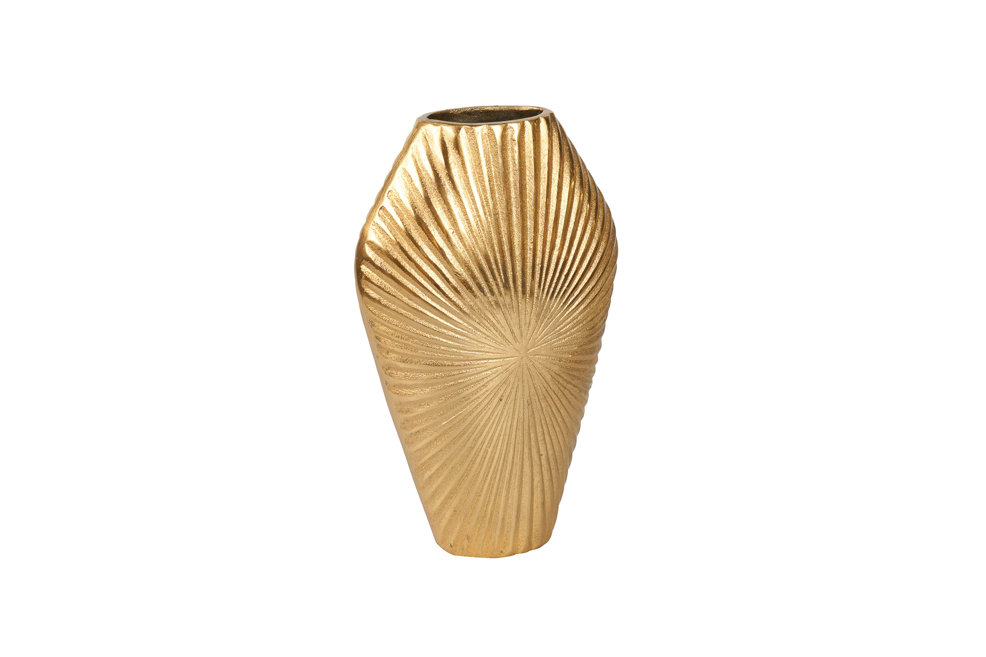 Vase Alu gold Streifenoptik 20x32x9cm