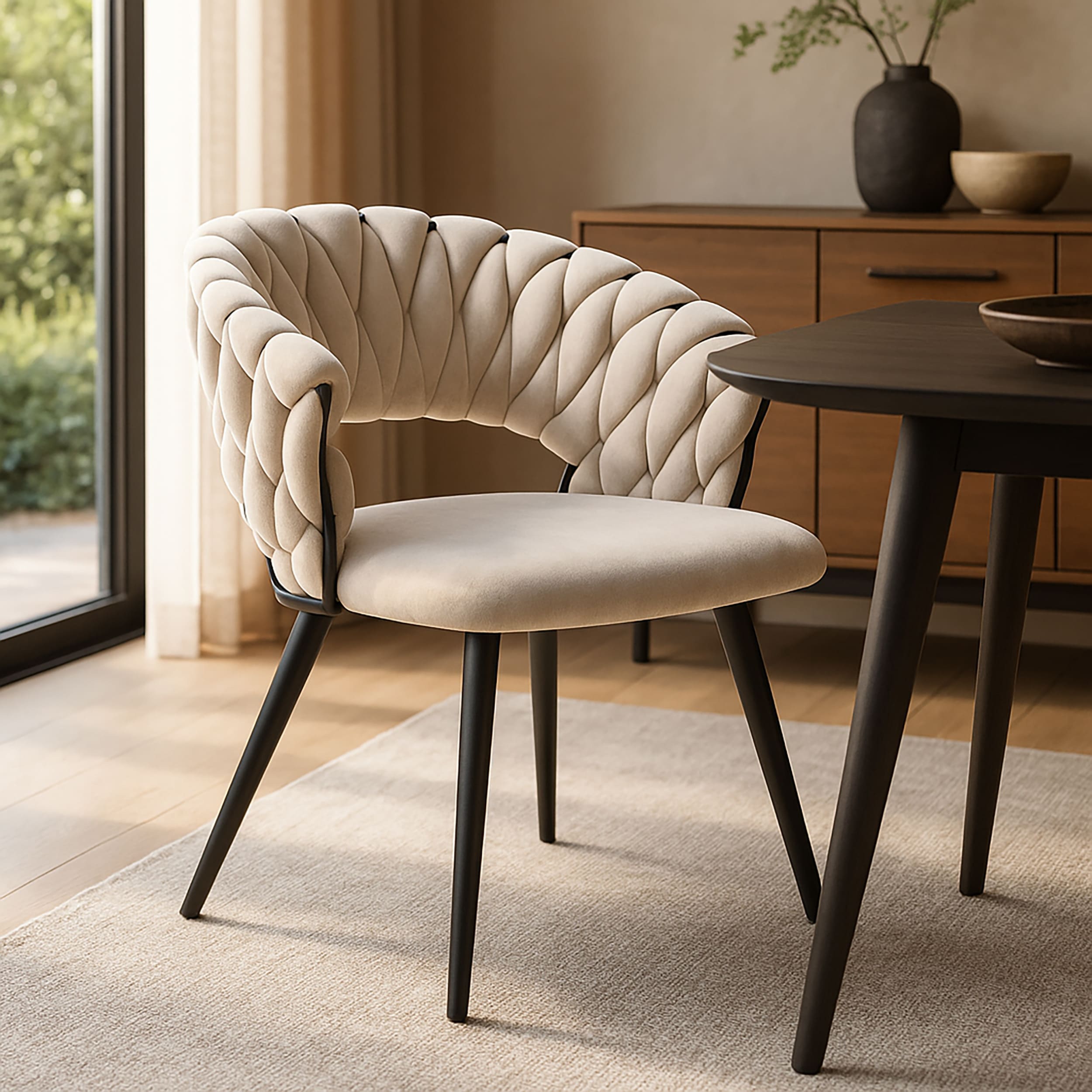 Stuhl Nancy Rückenlehne Velvet hellgrau Stuhl Nancy Rückenlehne Velvet hellgrau