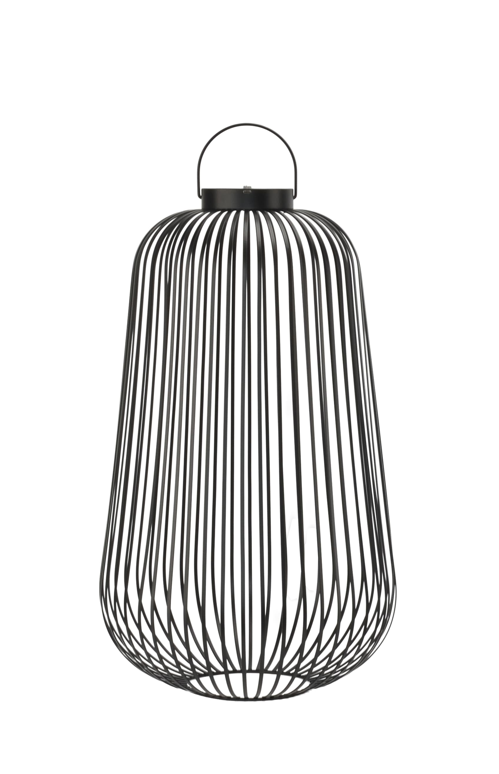 LED Metalllat. Lunaro schwarz H=60cm