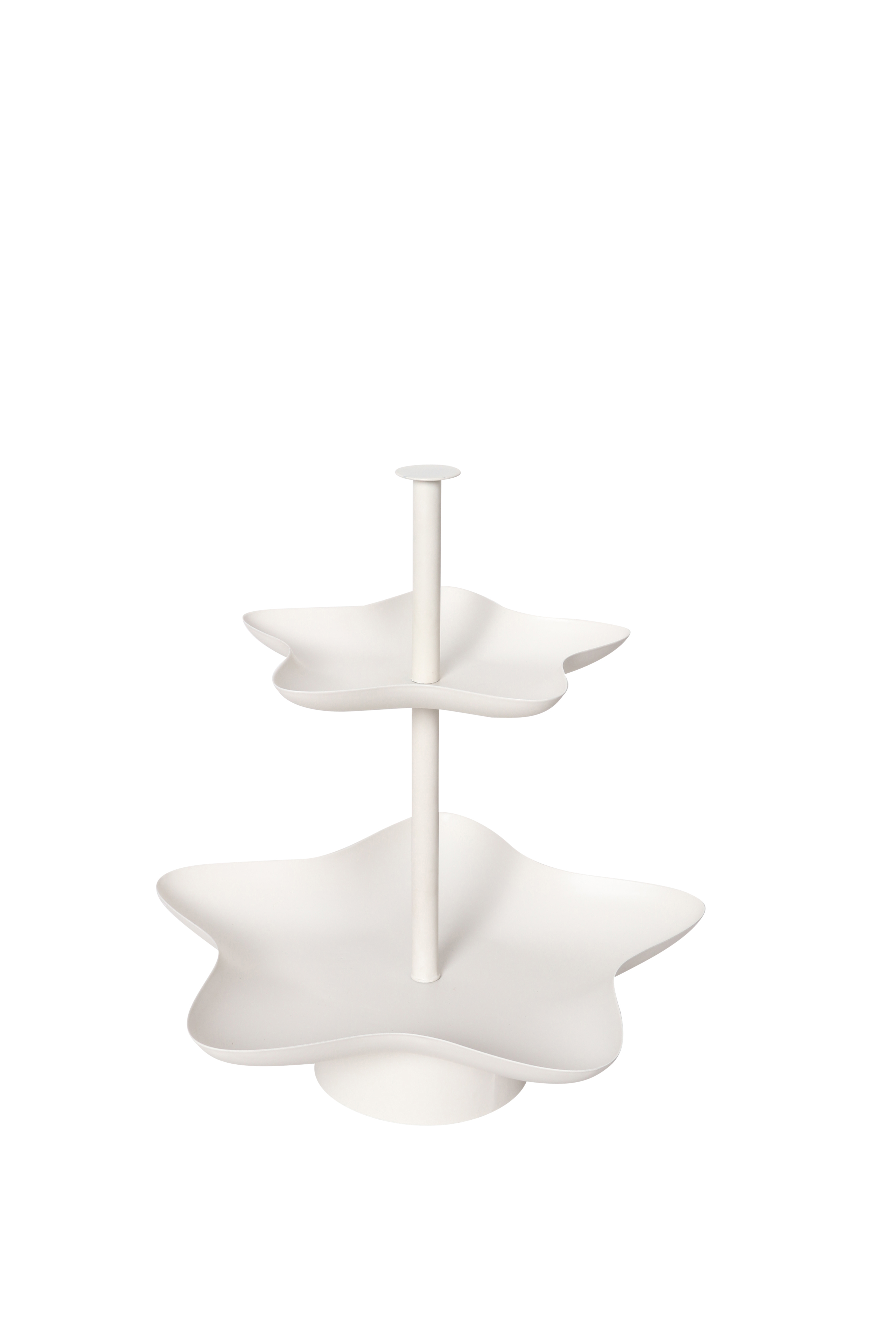 Etagere 2-stck Sternform weiß 29x28x31