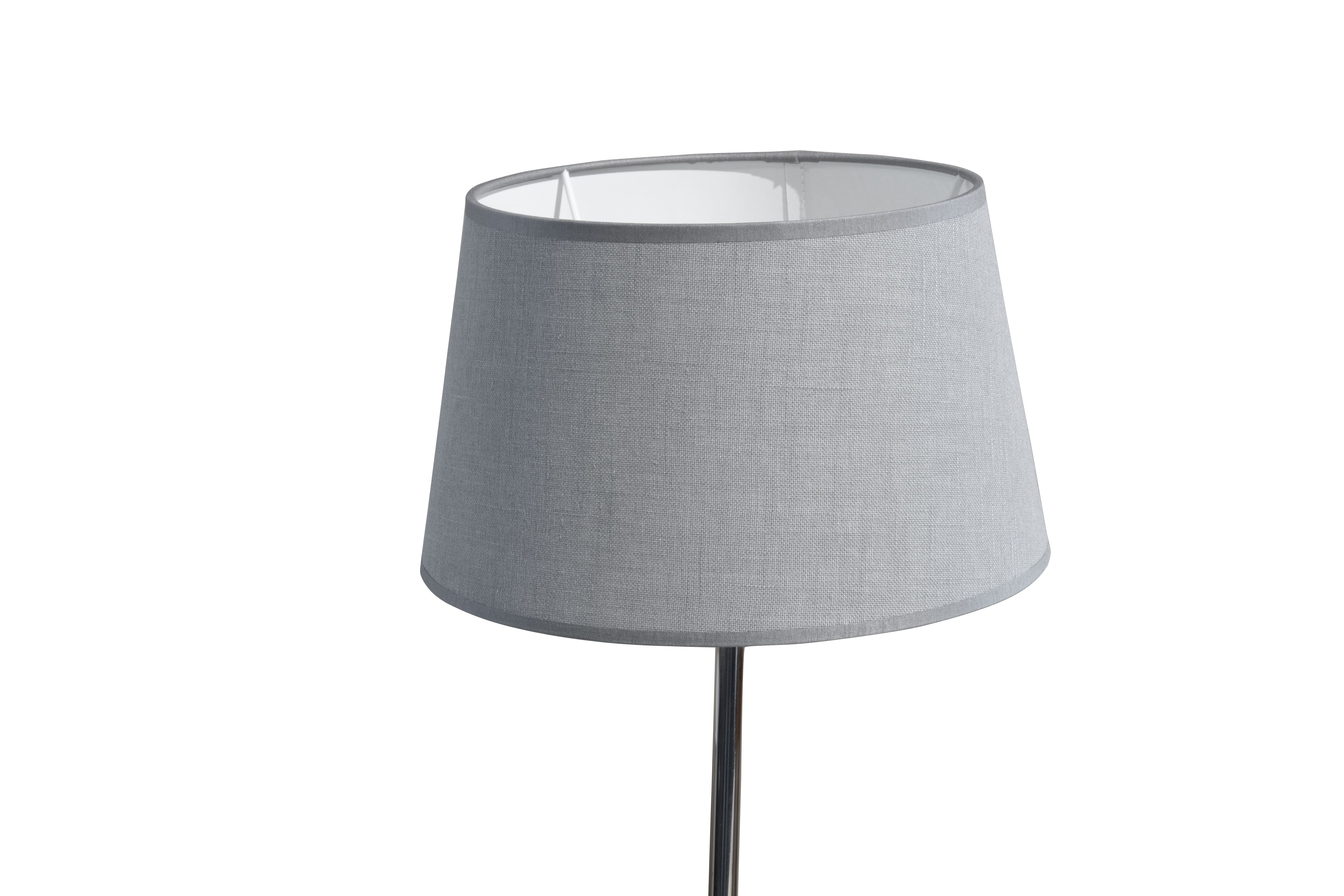 Lampenschirm rund Leinenoptik grau D=25cm