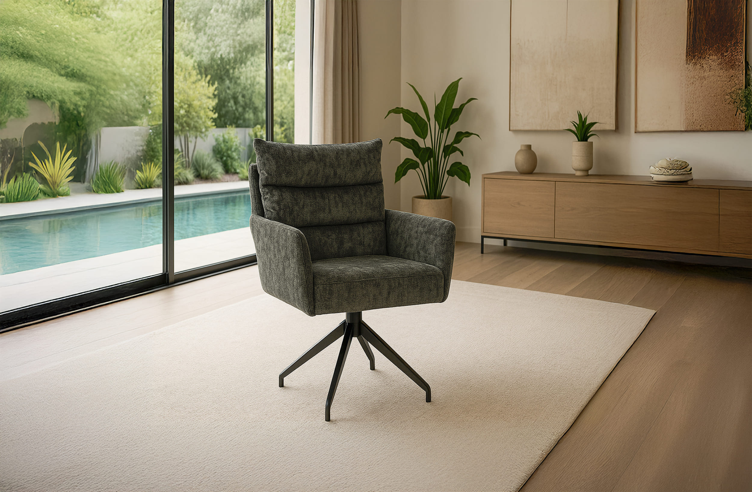 Drehstuhl Houston Webstoff grün Drehstuhl Houston Webstoff grün