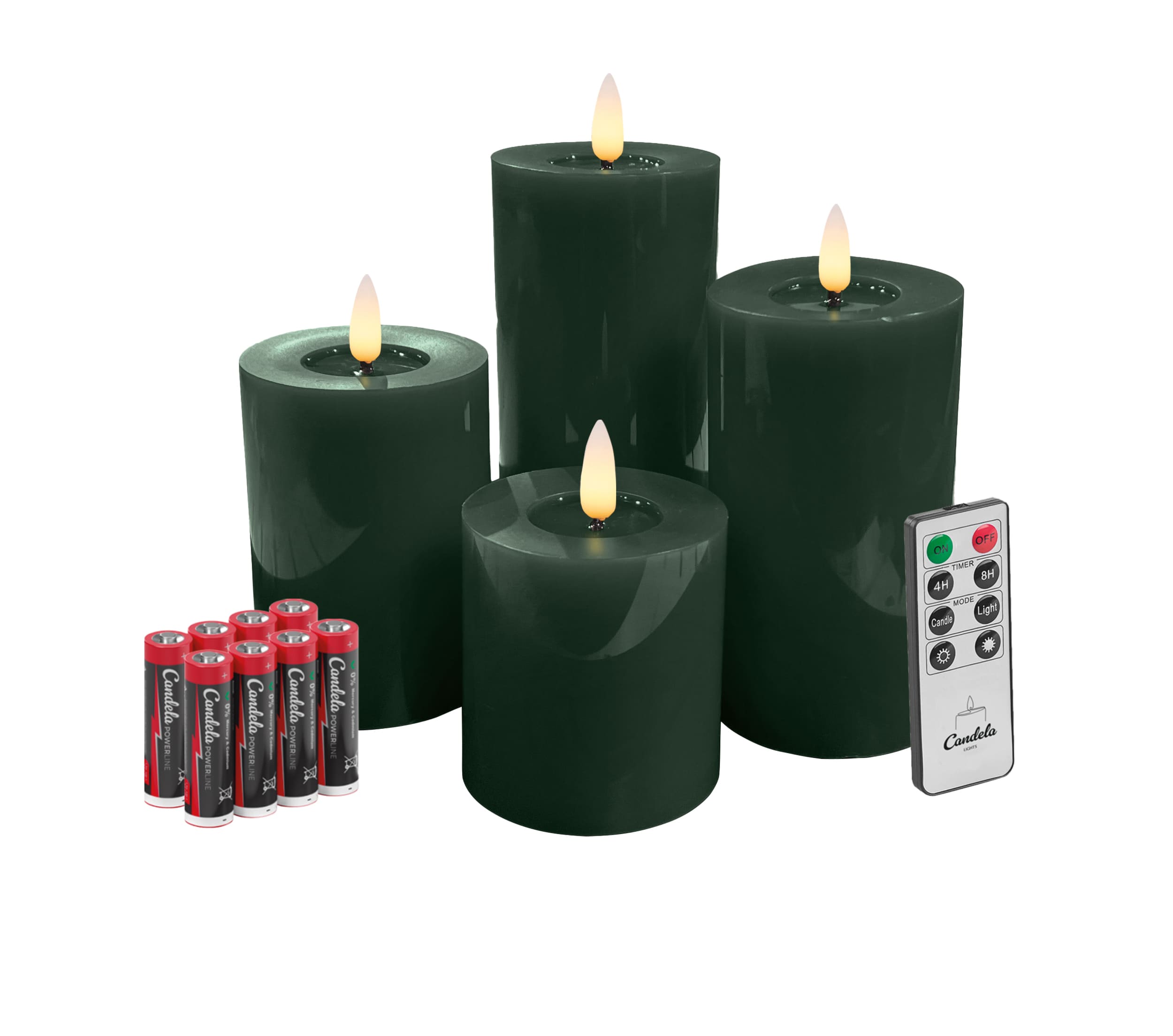LED 4er Set W green ohne Teller