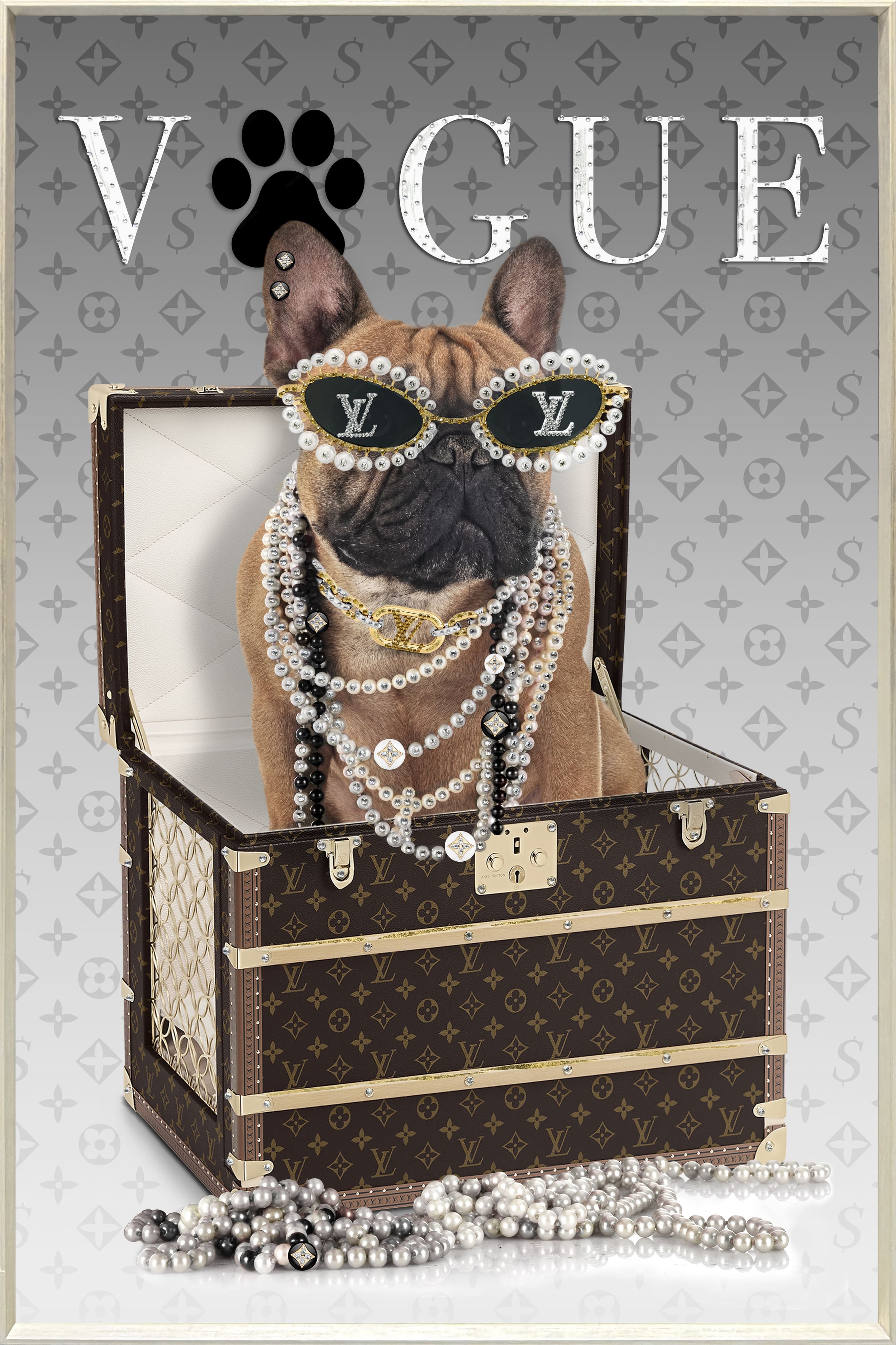 Wandbild Frame travelling dog 80x120cm