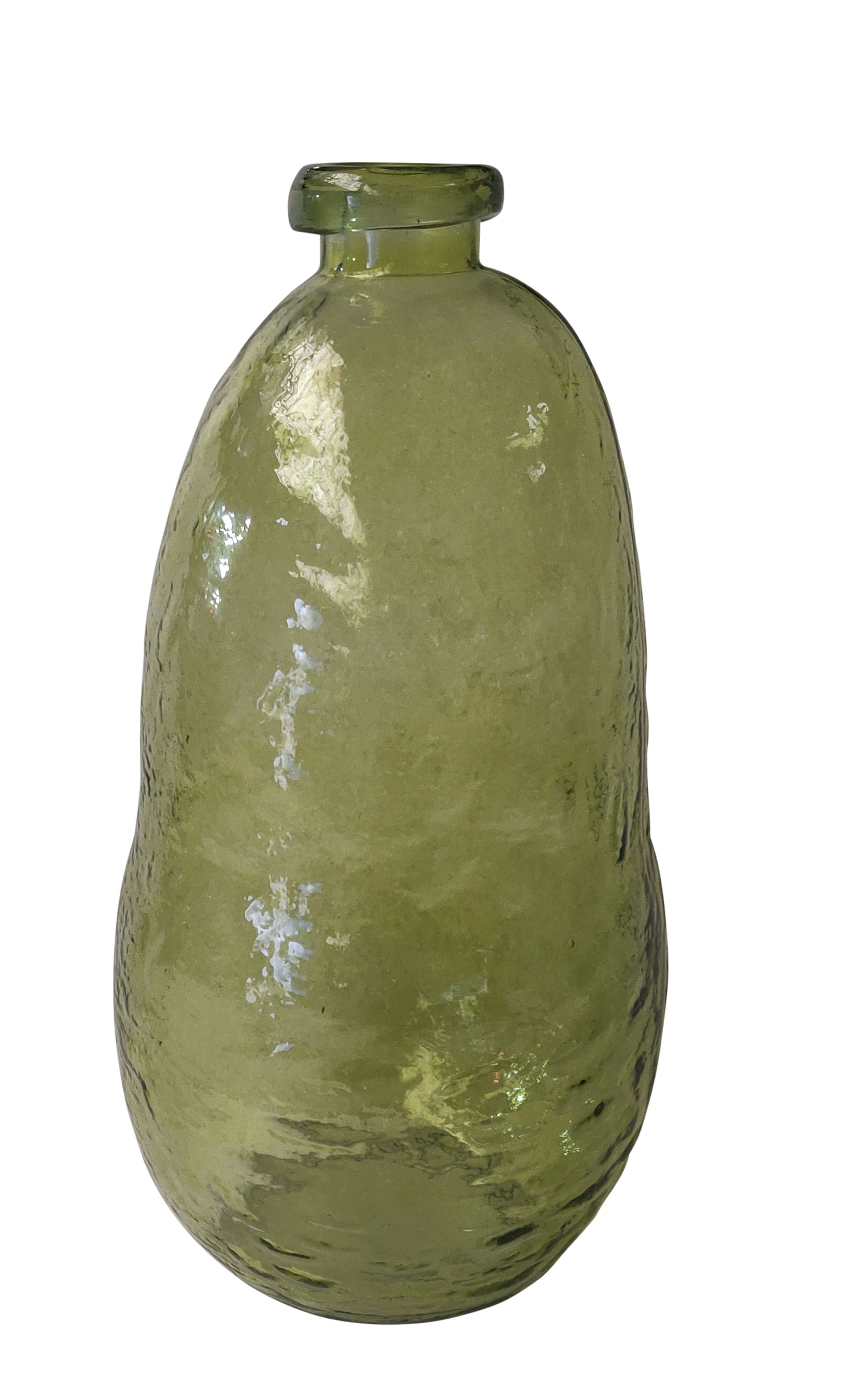 Flaschenvase Glas Bubble grün 18x18x36cm