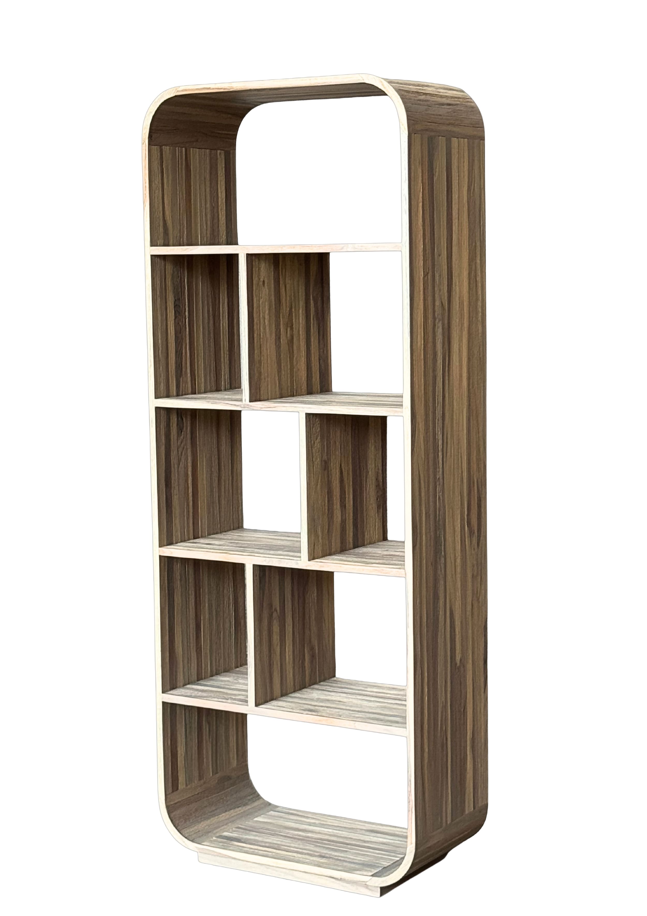Regal Rondo Teakholz braun 70x35x181cm