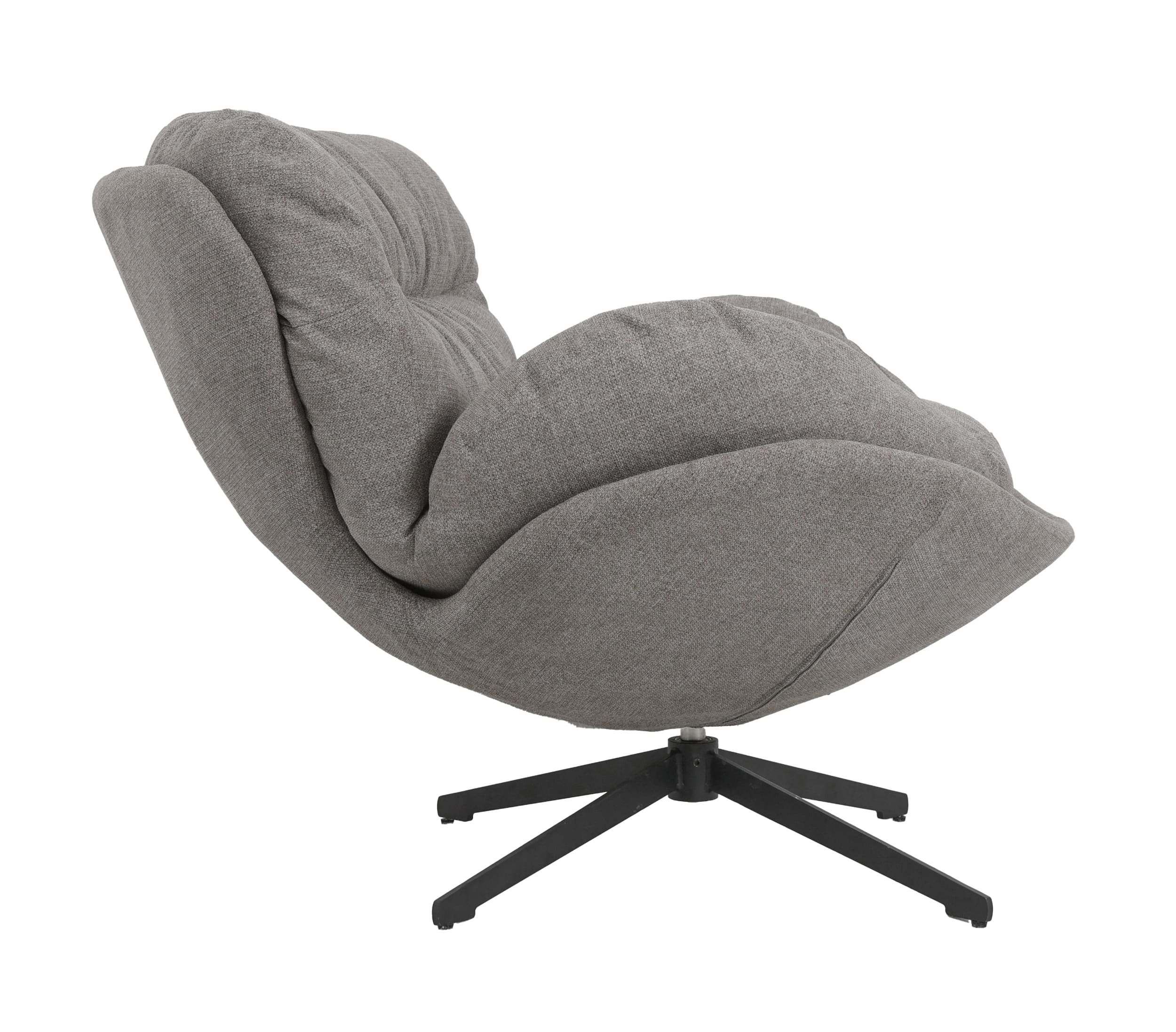 Drehsessel Pompei Stoffbezug Teddy grau